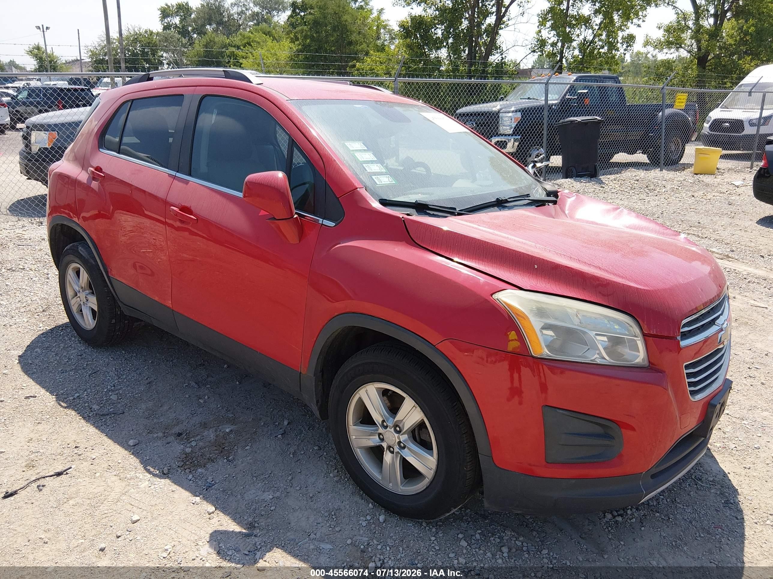 2015 Chevrolet Trax Lt Red vin: 3GNCJRSB5FL243545