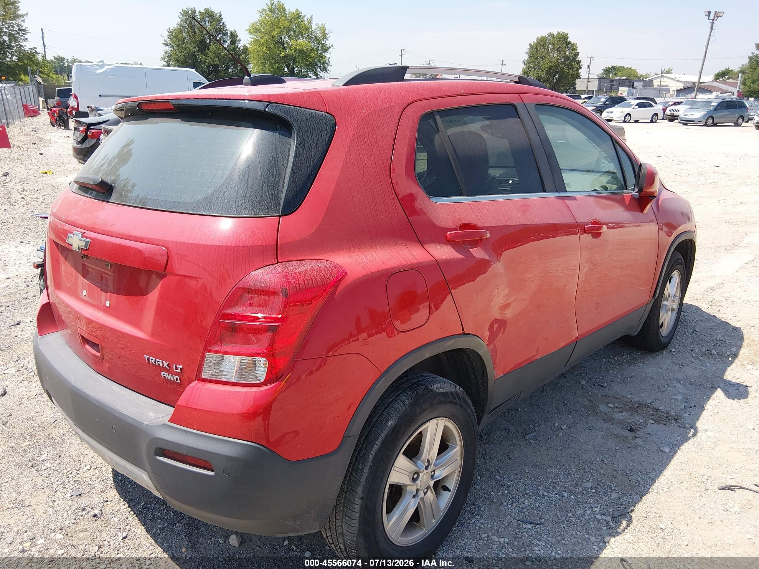 2015 Chevrolet Trax Lt Red vin: 3GNCJRSB5FL243545