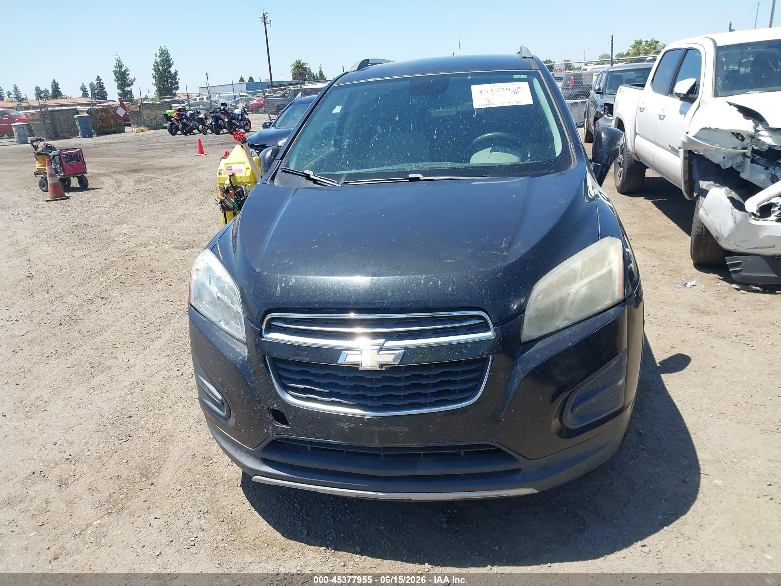 2015 Chevrolet Trax Lt Черный vin: 3GNCJRSB7FL213415