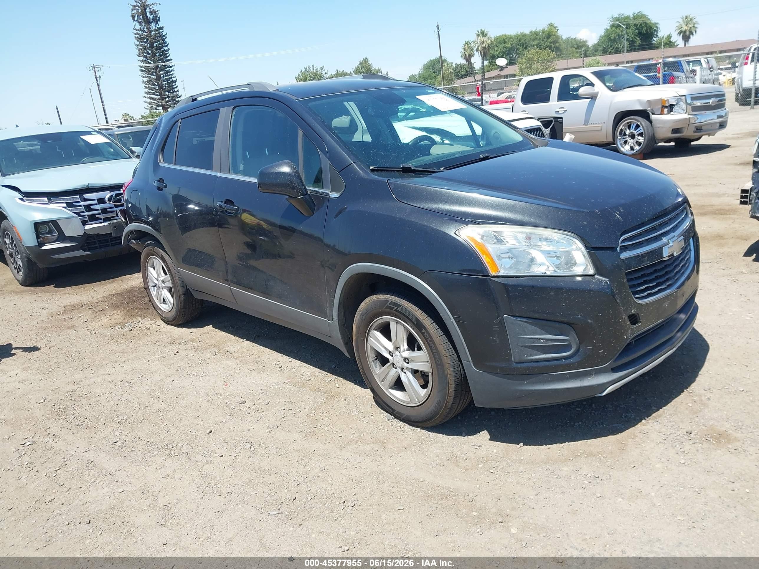 2015 Chevrolet Trax Lt Черный vin: 3GNCJRSB7FL213415