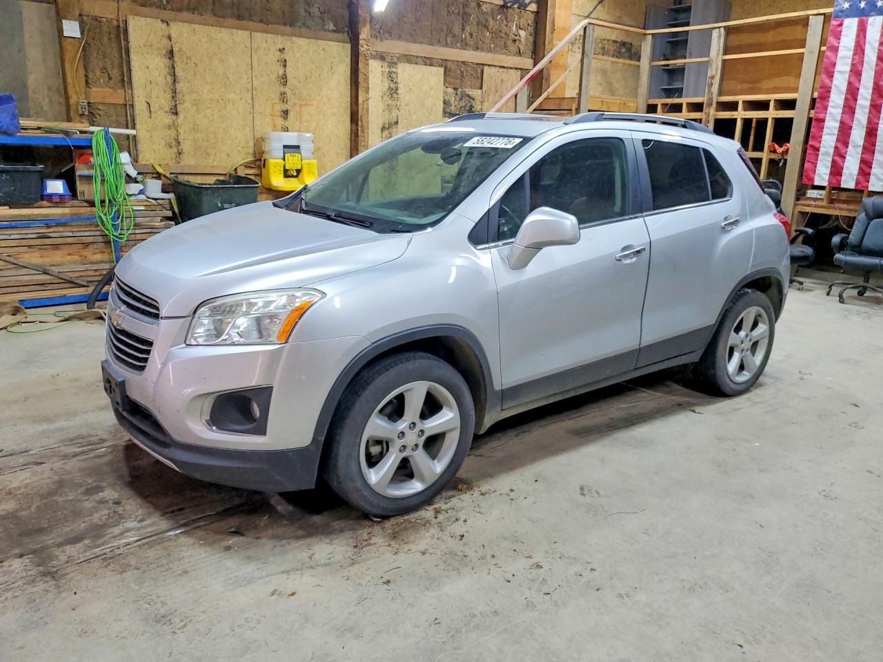 2015 Chevrolet Trax Ltz Silver vin: 3GNCJTSB2FL204473