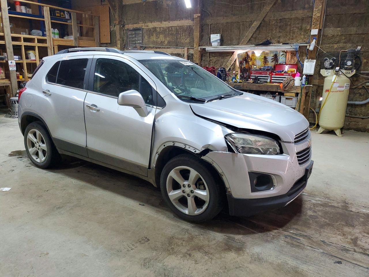 2015 Chevrolet Trax Ltz Silver vin: 3GNCJTSB2FL204473