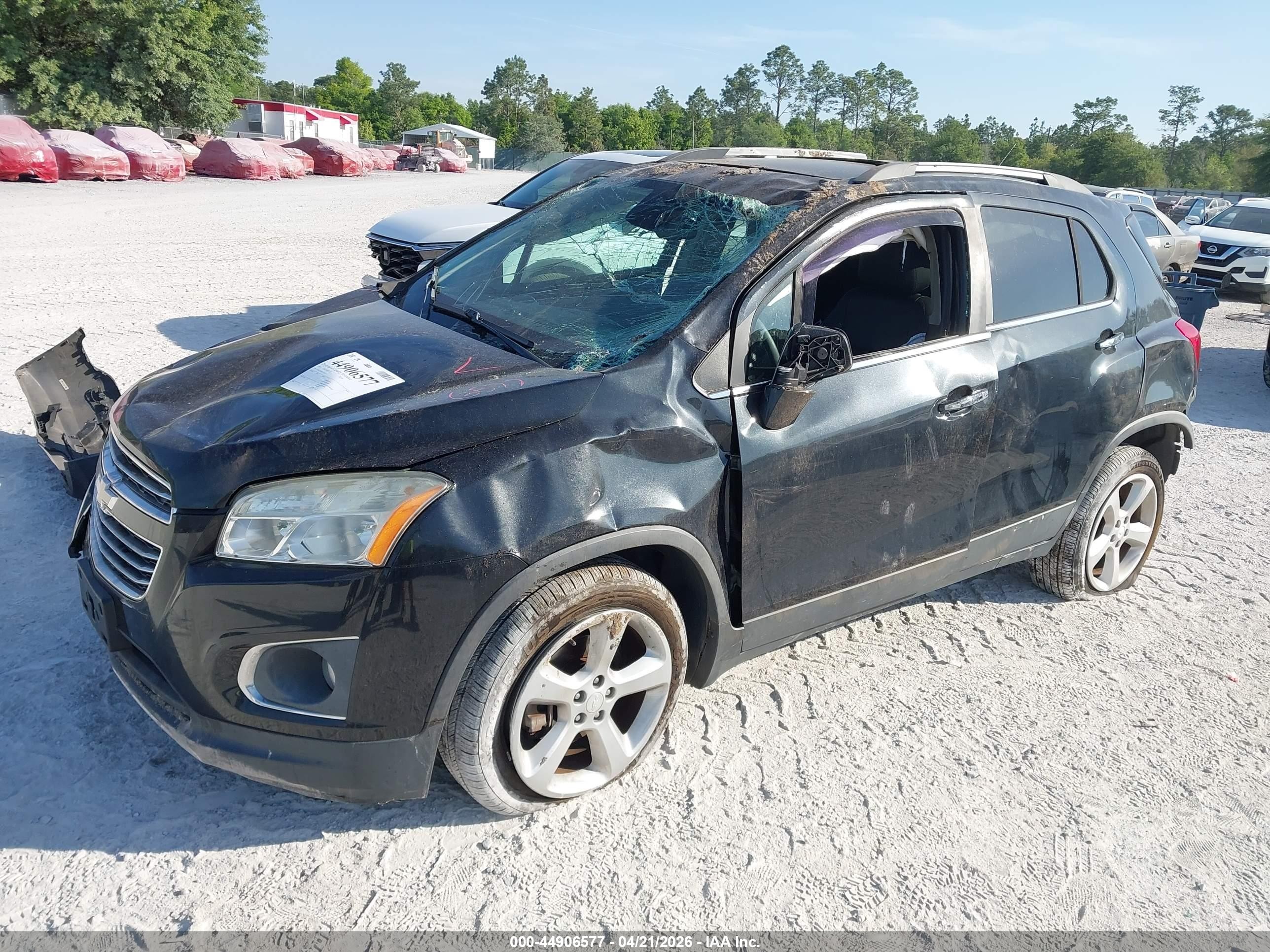 2015 Chevrolet Trax Ltz Black vin: 3GNCJTSB4FL202417