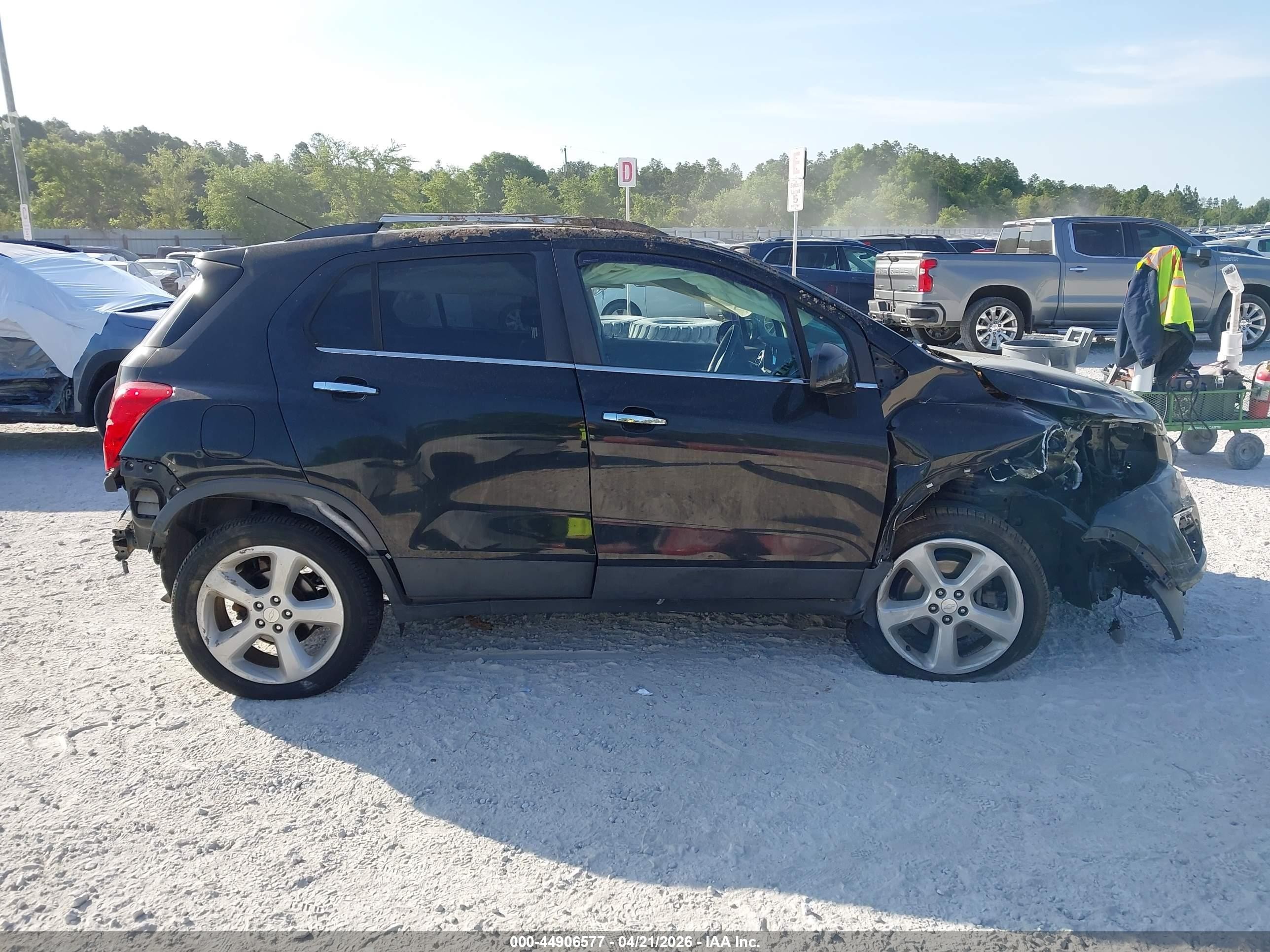 2015 Chevrolet Trax Ltz Black vin: 3GNCJTSB4FL202417