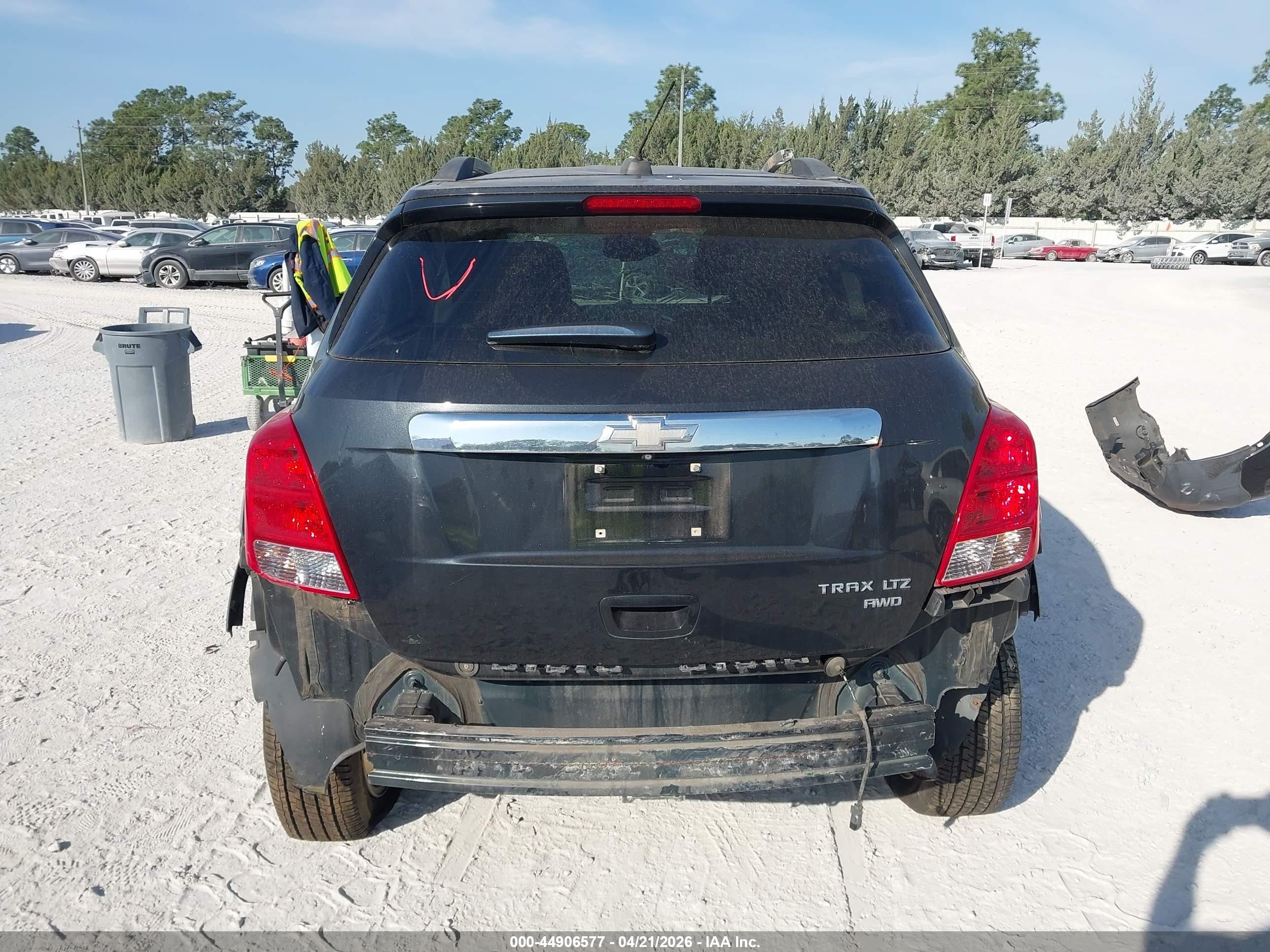 2015 Chevrolet Trax Ltz Black vin: 3GNCJTSB4FL202417