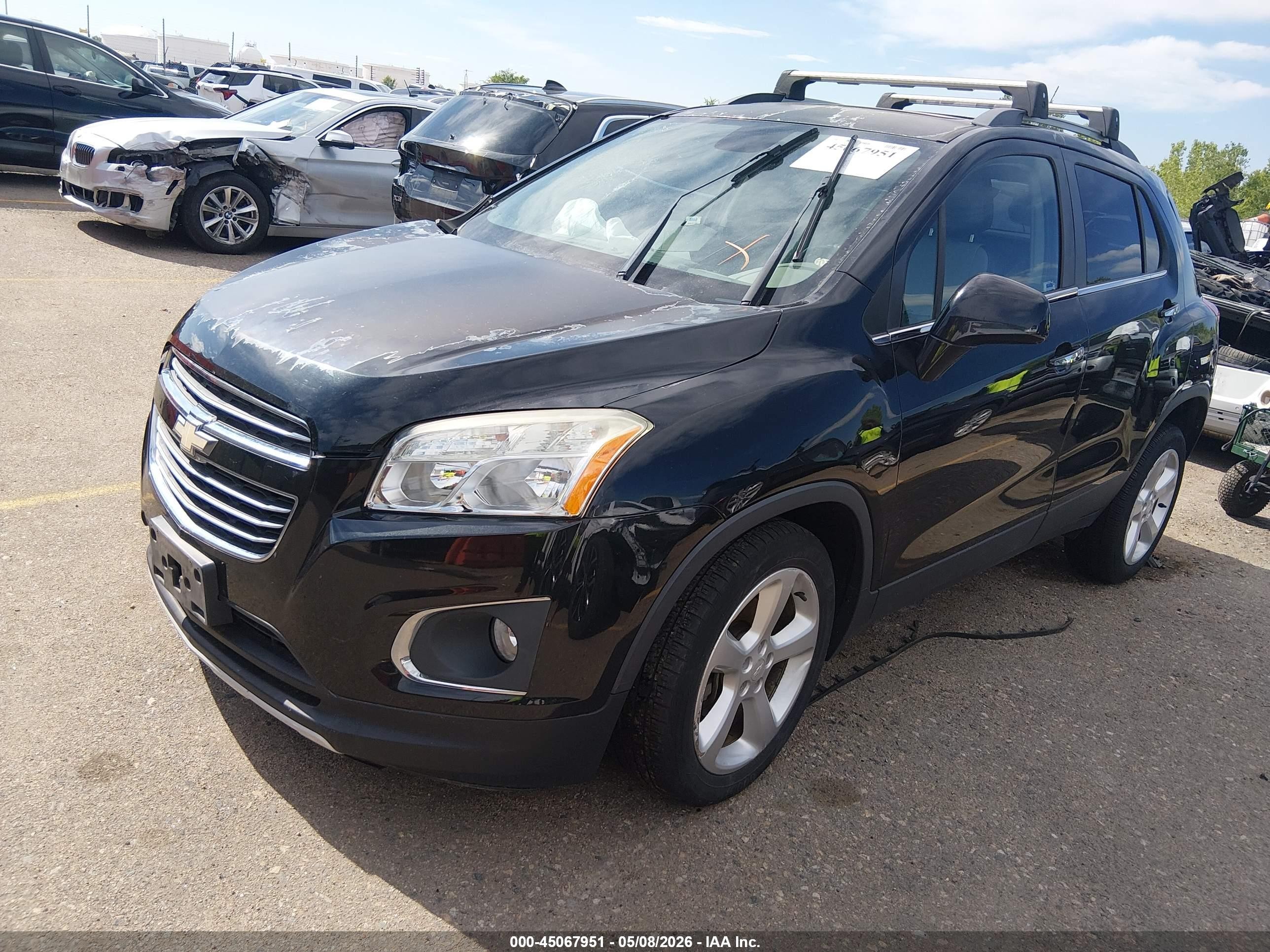 2015 Chevrolet Trax Ltz Черный vin: 3GNCJTSB6FL181182