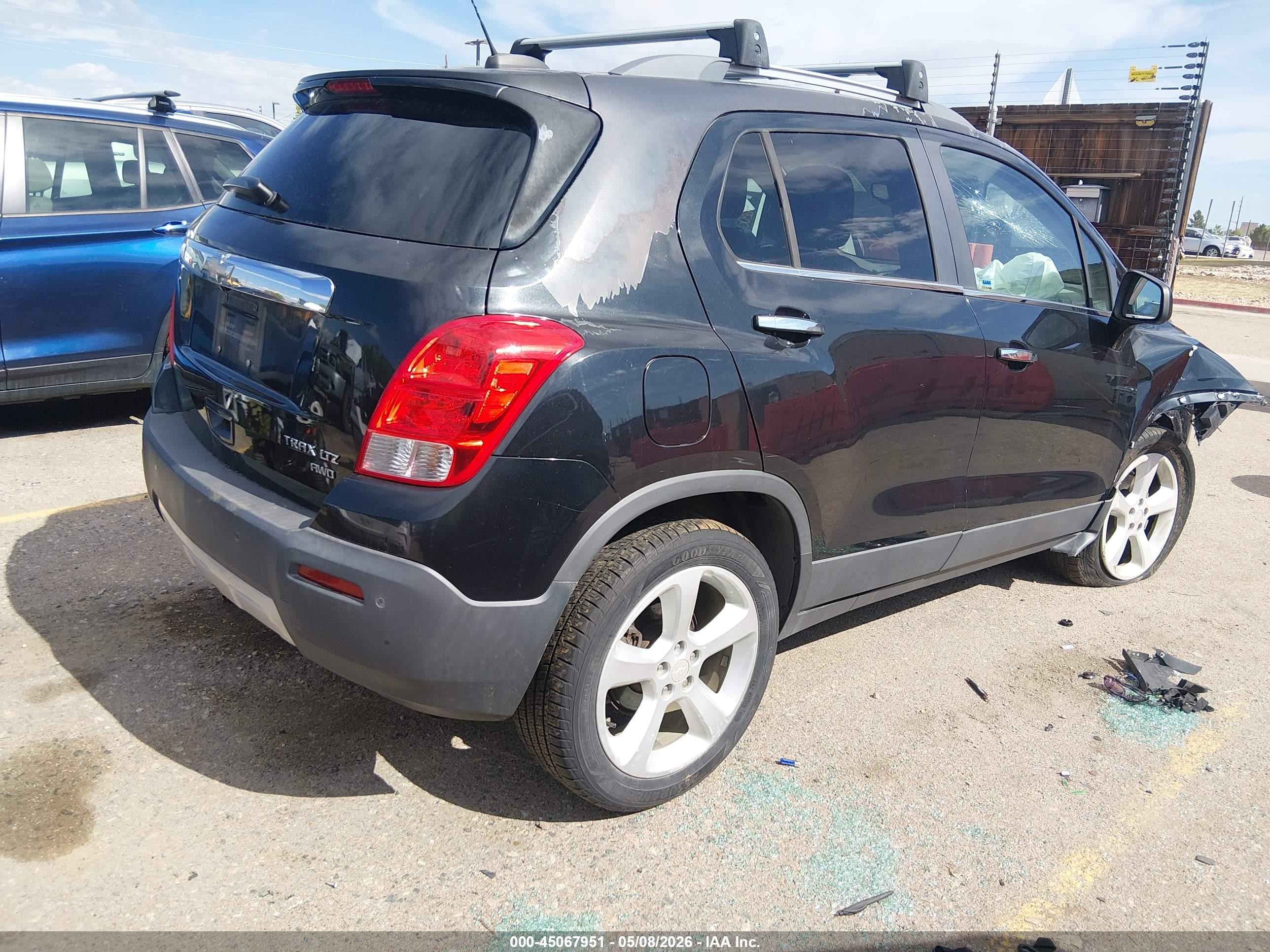 2015 Chevrolet Trax Ltz Черный vin: 3GNCJTSB6FL181182