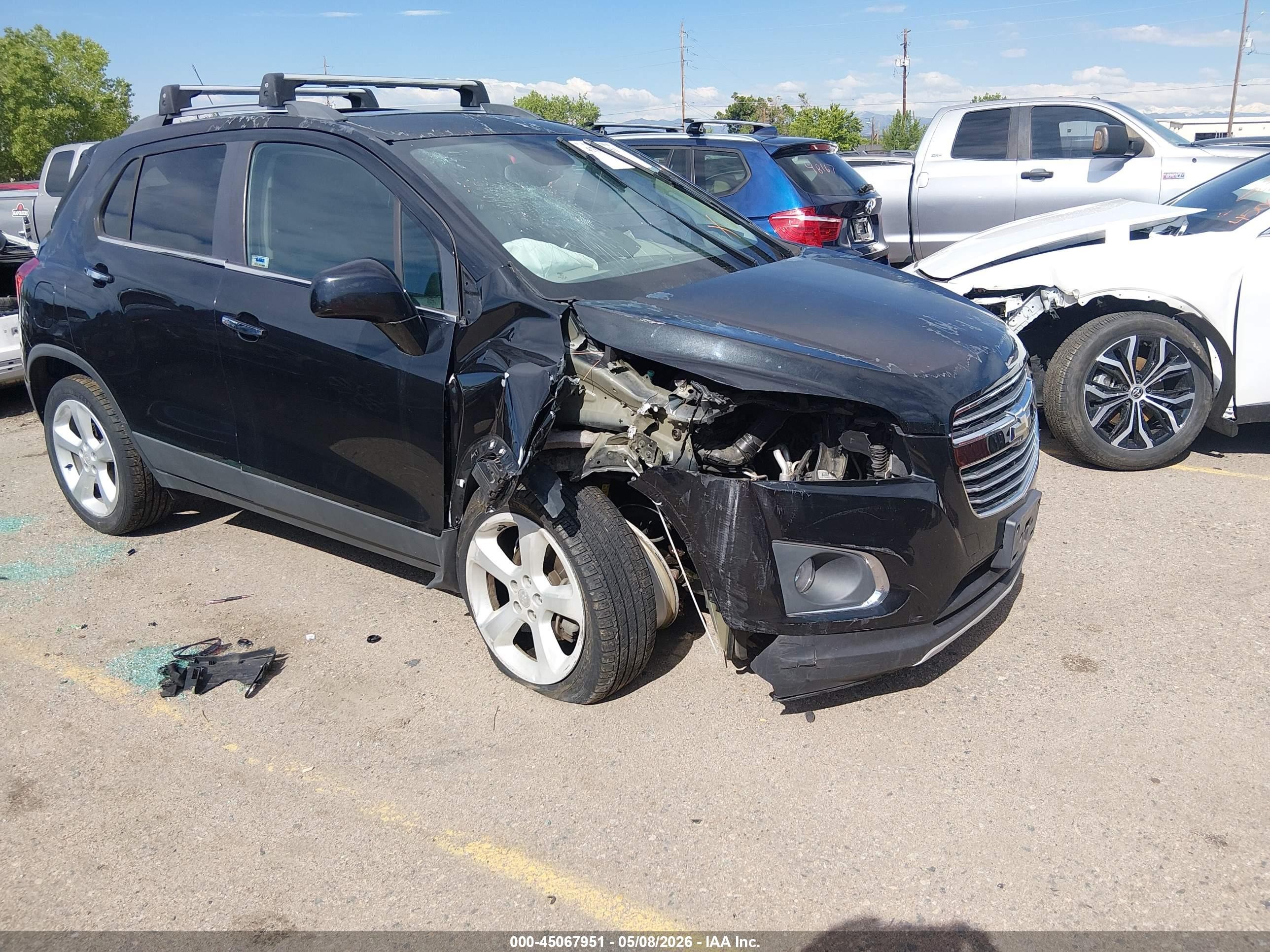 2015 Chevrolet Trax Ltz Черный vin: 3GNCJTSB6FL181182