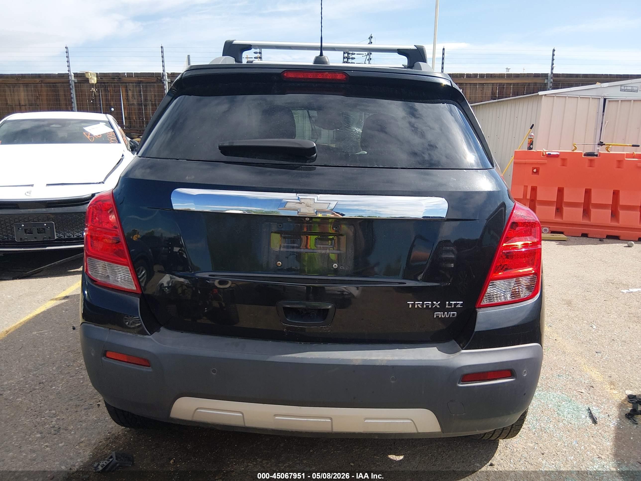 2015 Chevrolet Trax Ltz Черный vin: 3GNCJTSB6FL181182