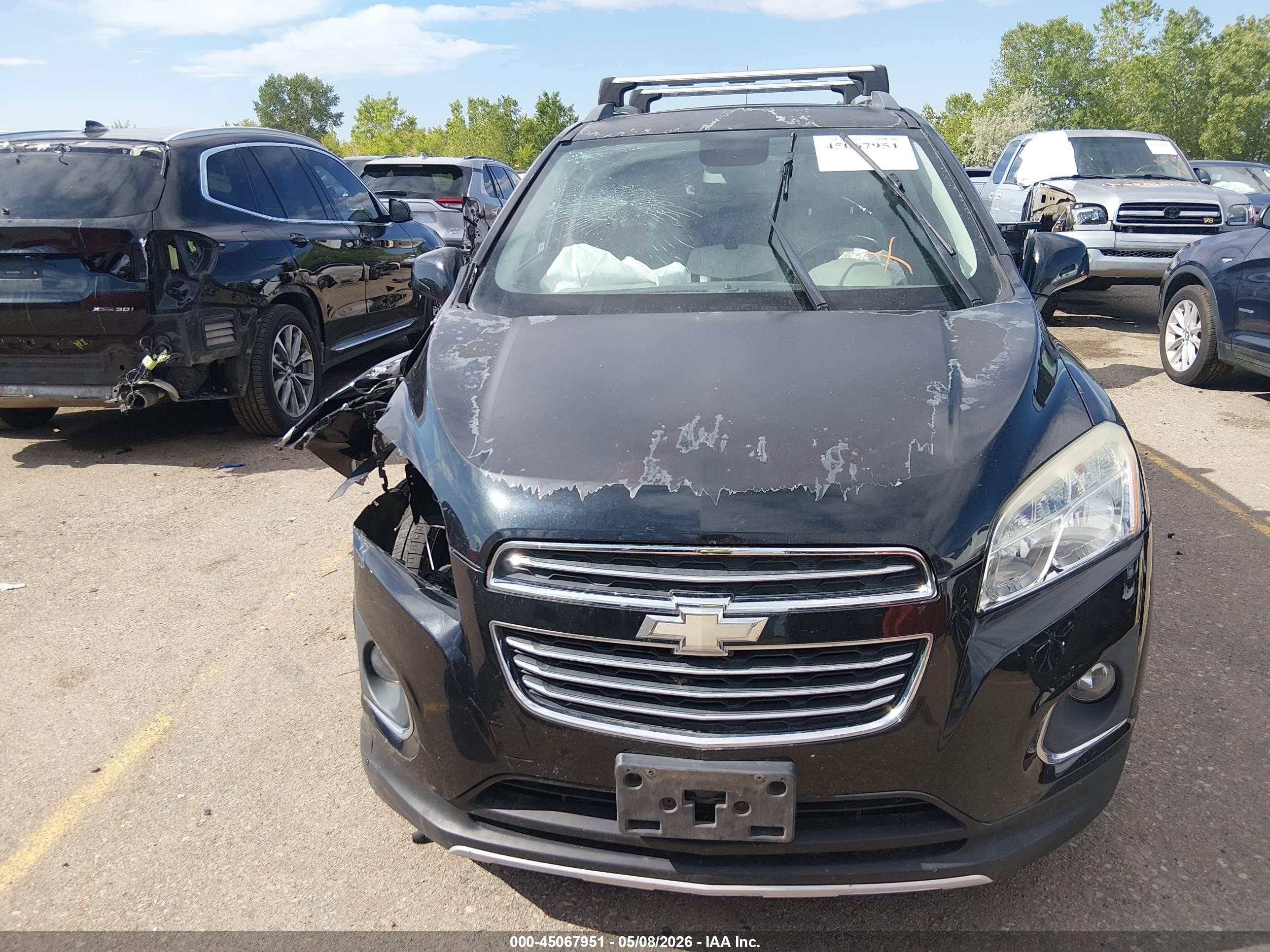 2015 Chevrolet Trax Ltz Черный vin: 3GNCJTSB6FL181182