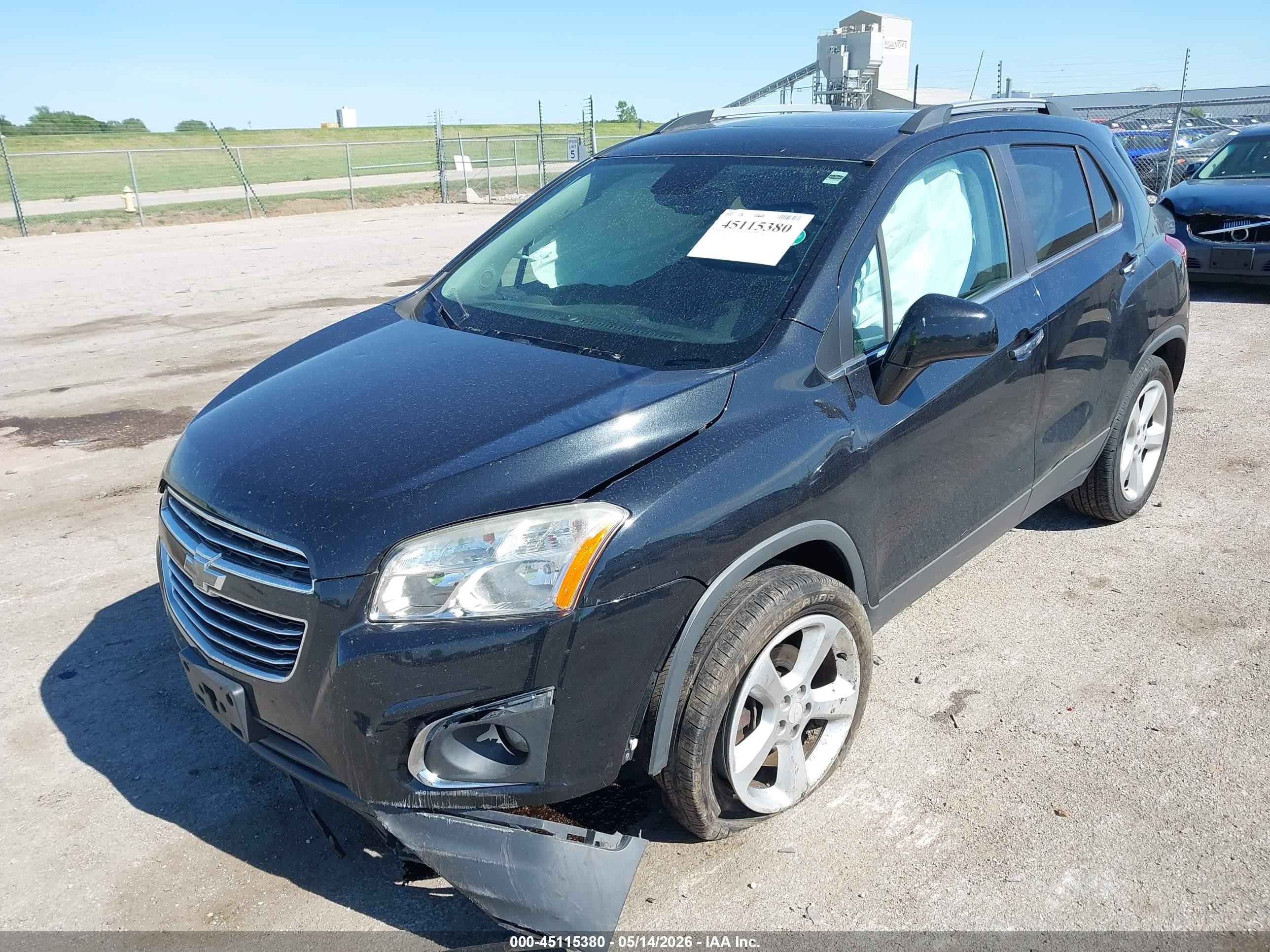 2015 Chevrolet Trax Ltz Dark Blue vin: 3GNCJTSBXFL252884