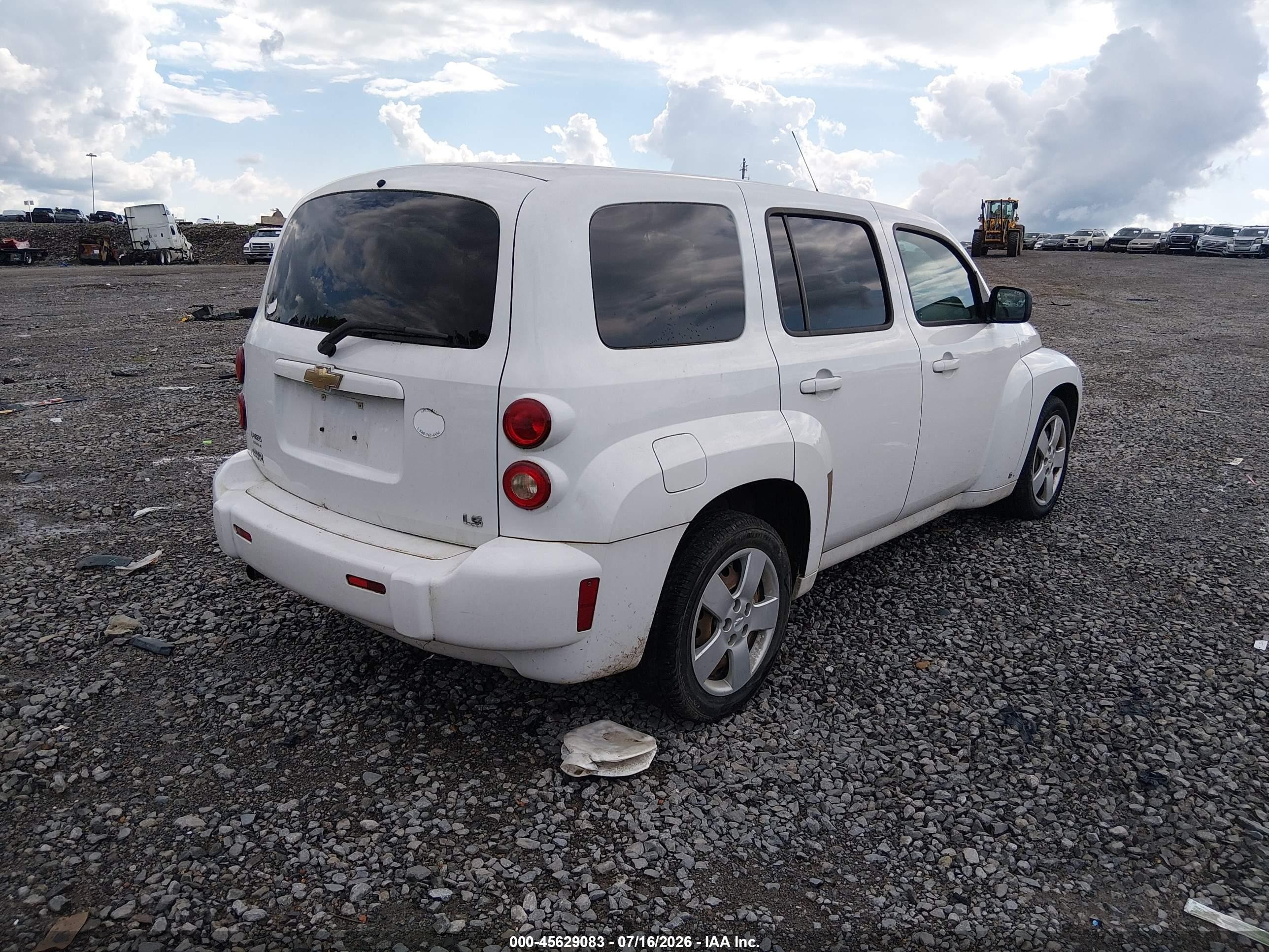 2008 Chevrolet Hhr Ls White vin: 3GNDA13D28S637678