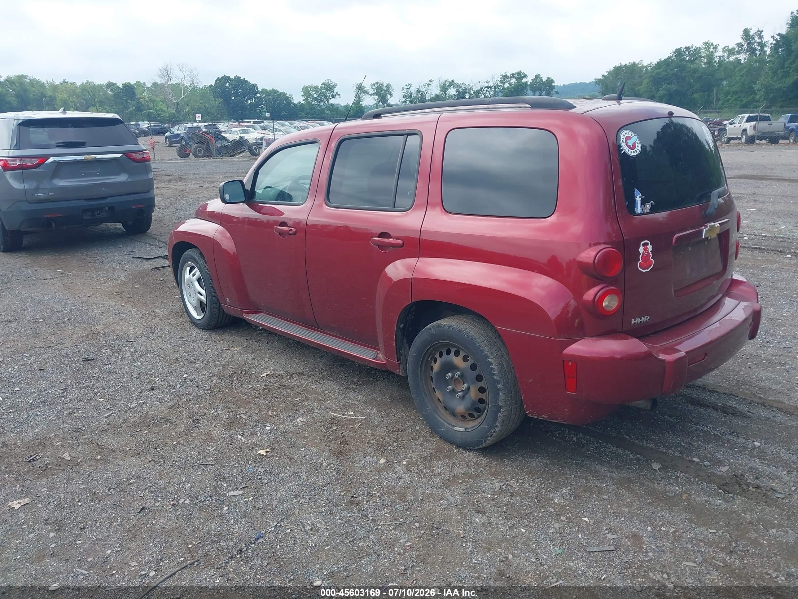 2008 Chevrolet Hhr Ls Maroon vin: 3GNDA13D58S536456