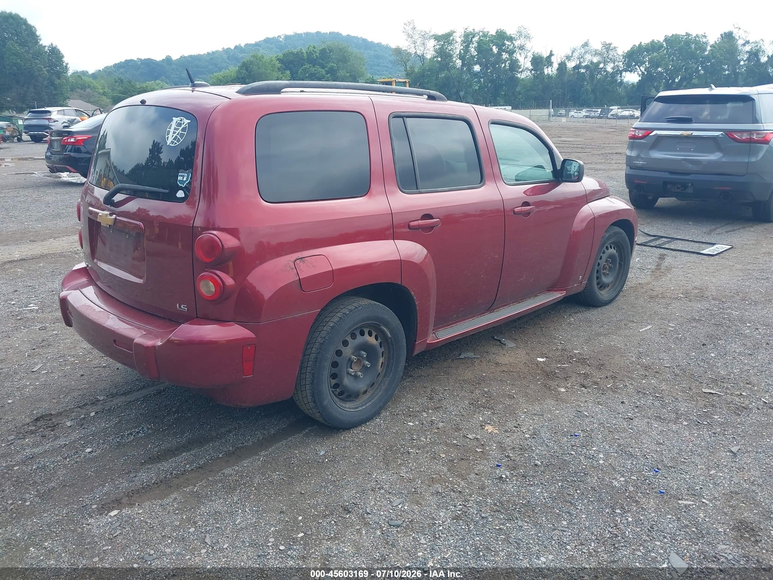 2008 Chevrolet Hhr Ls Maroon vin: 3GNDA13D58S536456
