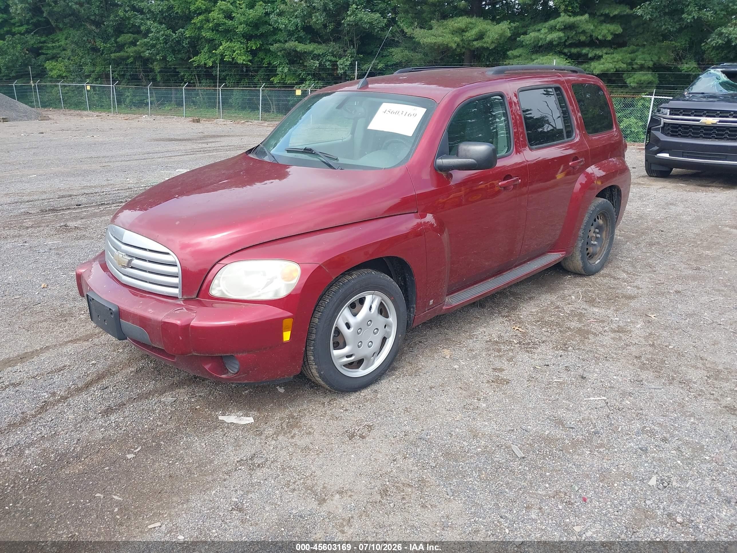 2008 Chevrolet Hhr Ls Maroon vin: 3GNDA13D58S536456