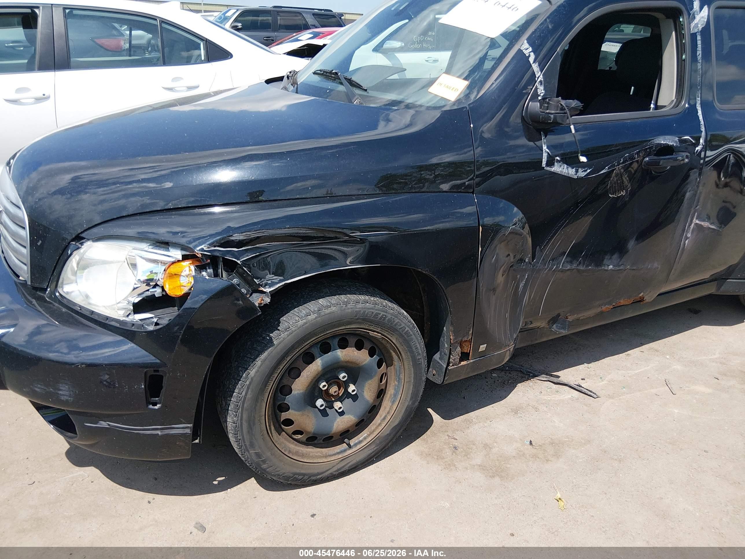 2008 Chevrolet Hhr Ls Black vin: 3GNDA13D88S613773