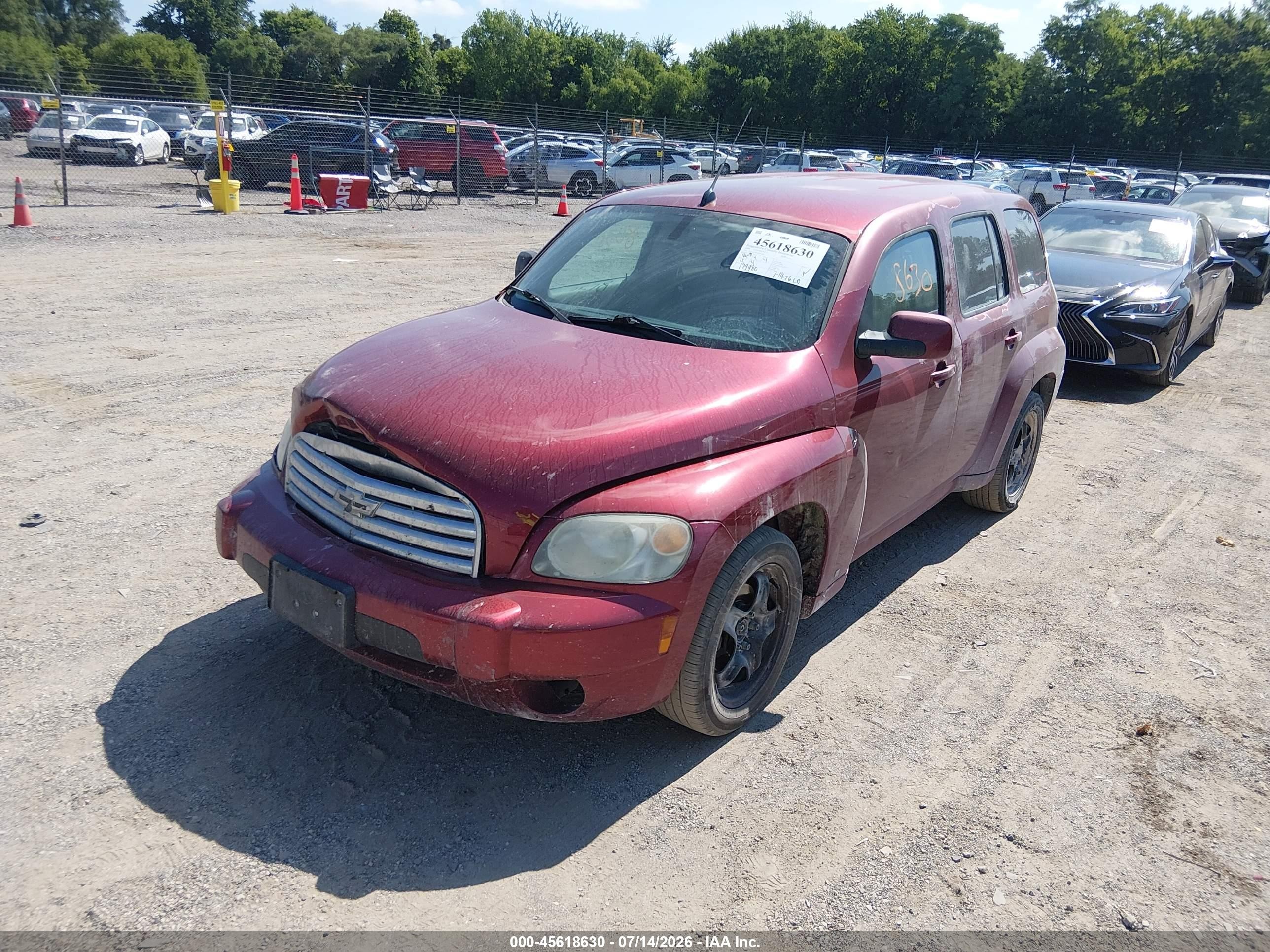 2008 Chevrolet Hhr Lt Red vin: 3GNDA23D58S651595