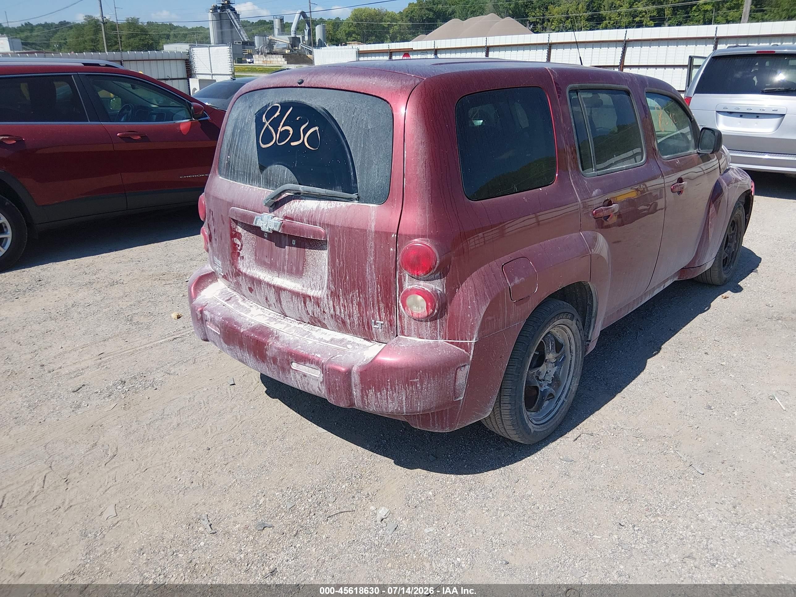 2008 Chevrolet Hhr Lt Red vin: 3GNDA23D58S651595