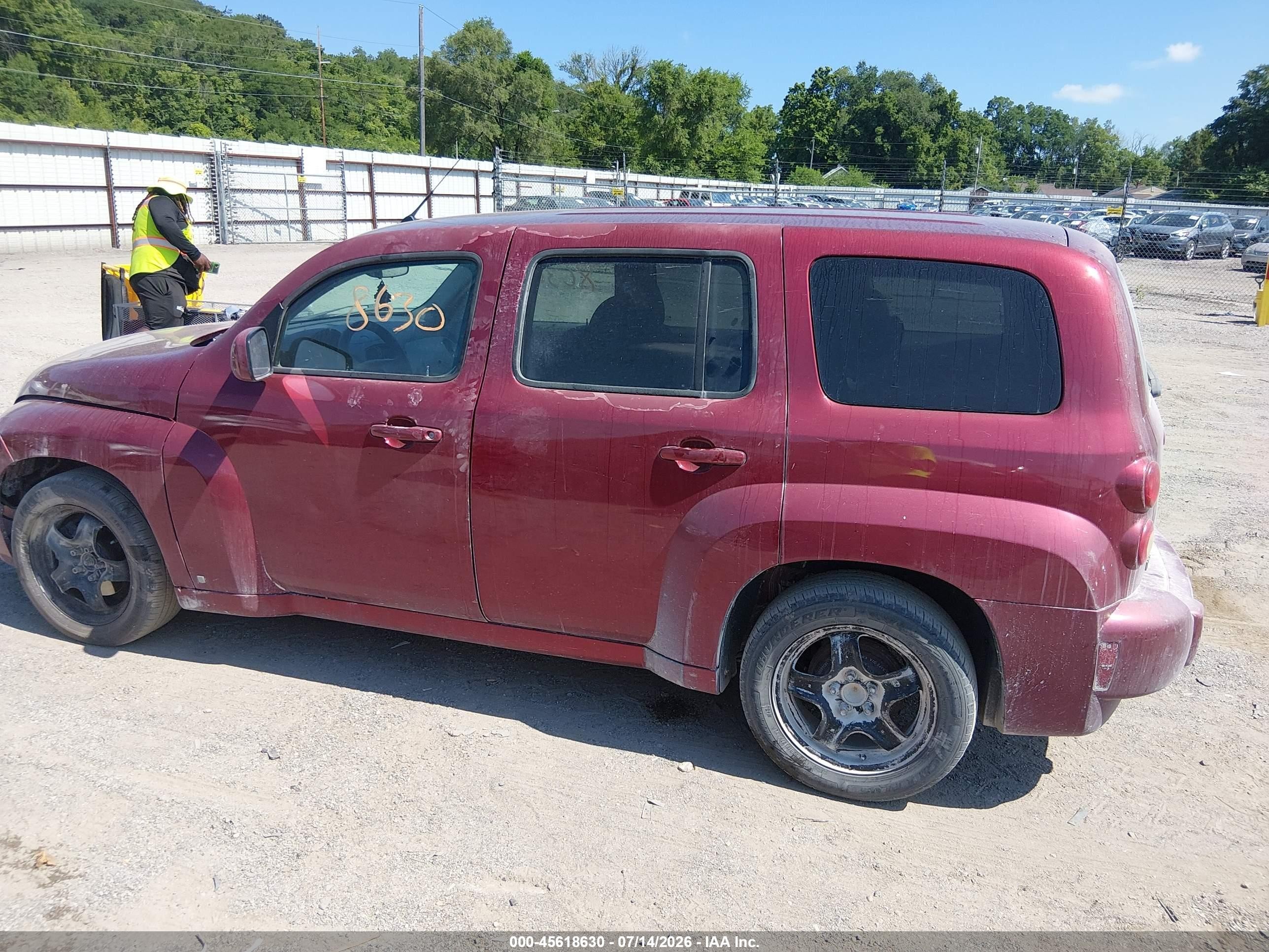 2008 Chevrolet Hhr Lt Red vin: 3GNDA23D58S651595