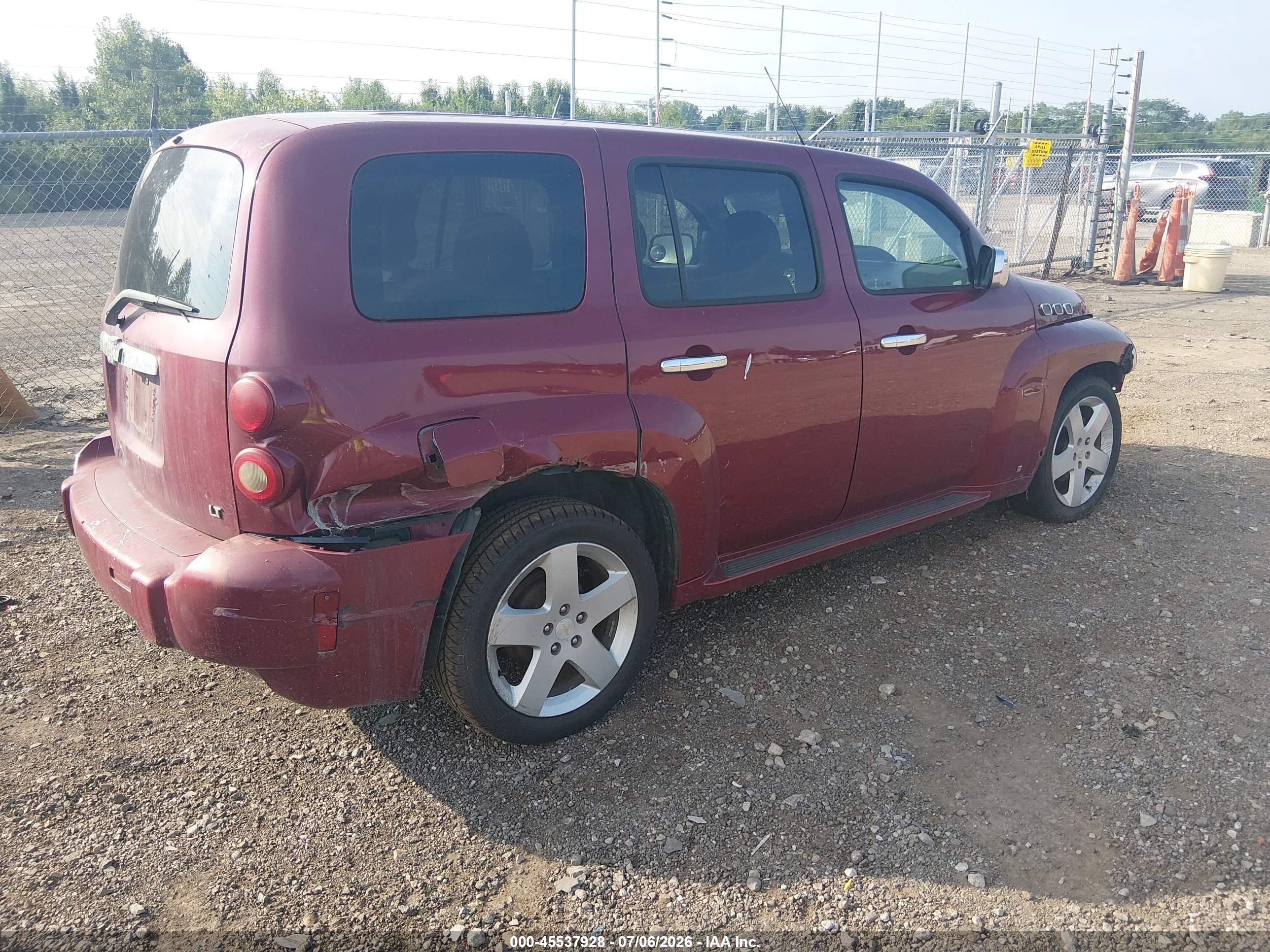 2007 Chevrolet Hhr Lt Red vin: 3GNDA33P07S583267