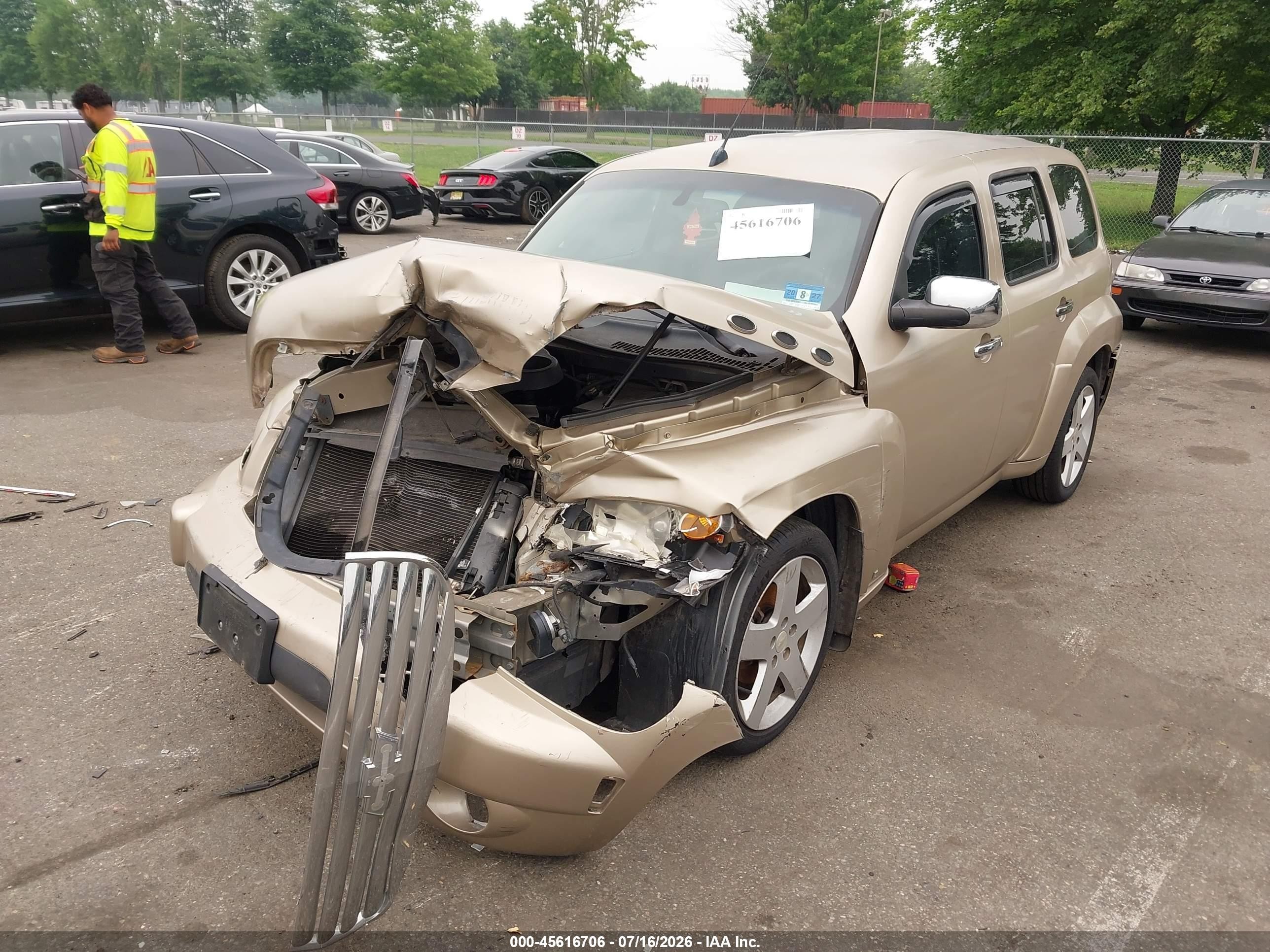 2007 Chevrolet Hhr Lt Beige vin: 3GNDA33P57S537305