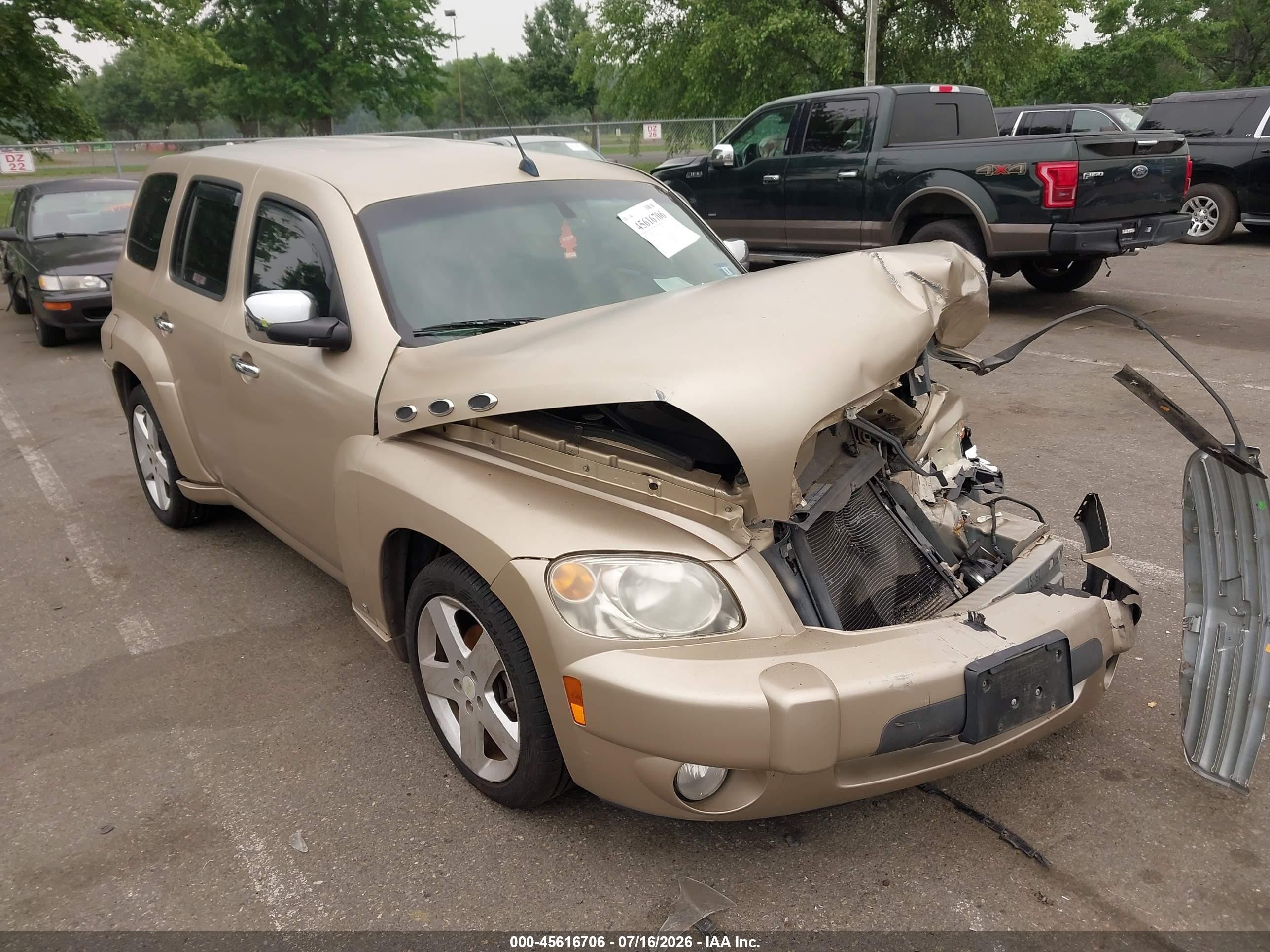 2007 Chevrolet Hhr Lt Beige vin: 3GNDA33P57S537305