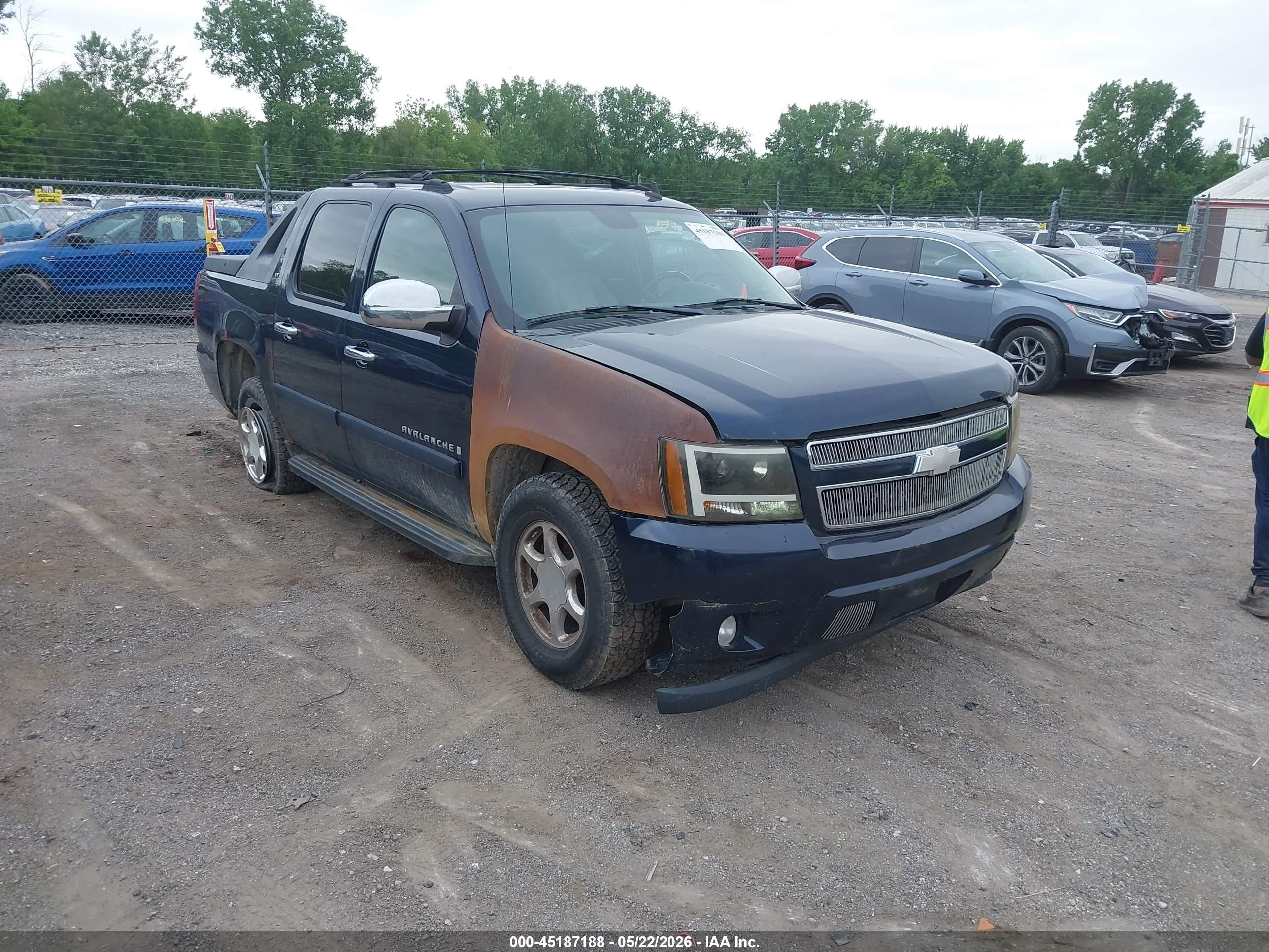 2007 Chevrolet Avalanche 1500 Lt Dark Blue vin: 3GNEC12007G134004
