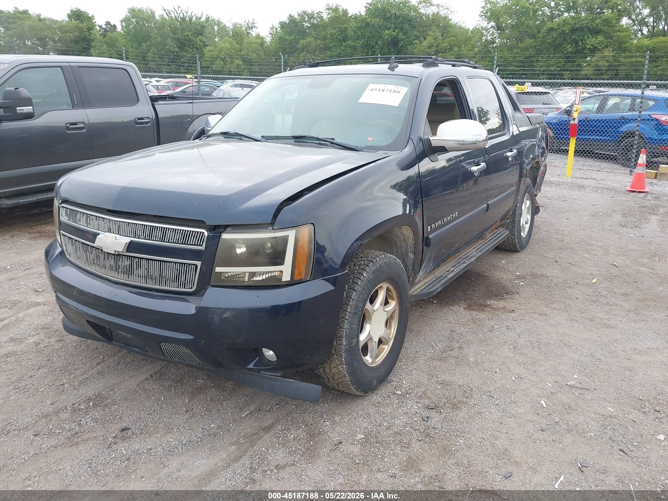 2007 Chevrolet Avalanche 1500 Lt Dark Blue vin: 3GNEC12007G134004
