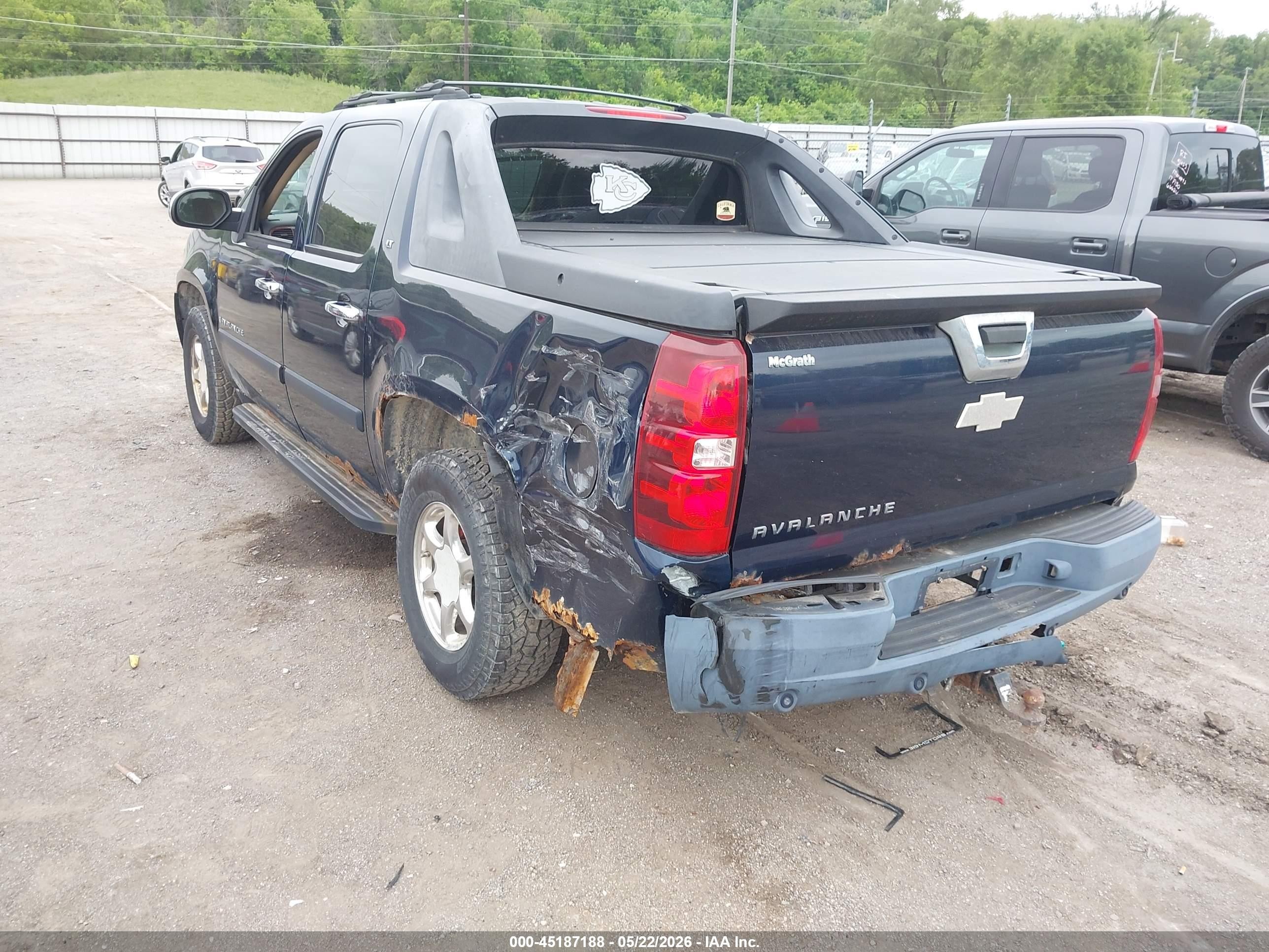 2007 Chevrolet Avalanche 1500 Lt Dark Blue vin: 3GNEC12007G134004