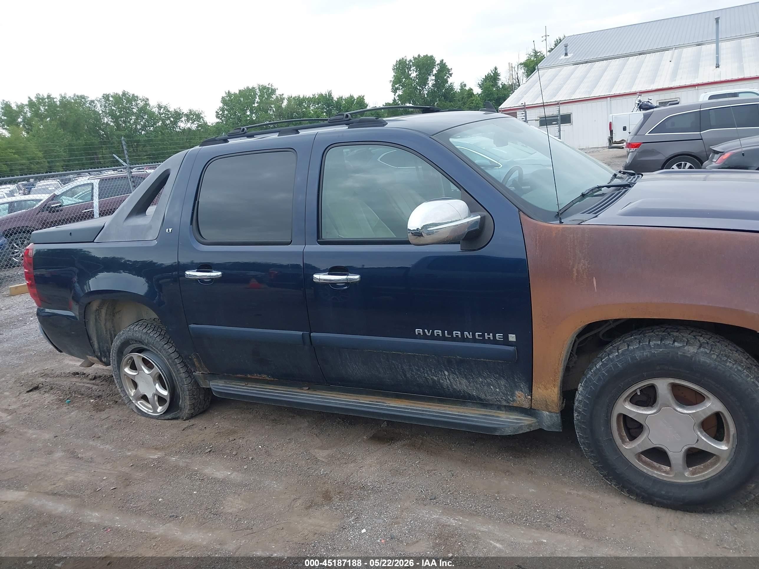 2007 Chevrolet Avalanche 1500 Lt Dark Blue vin: 3GNEC12007G134004