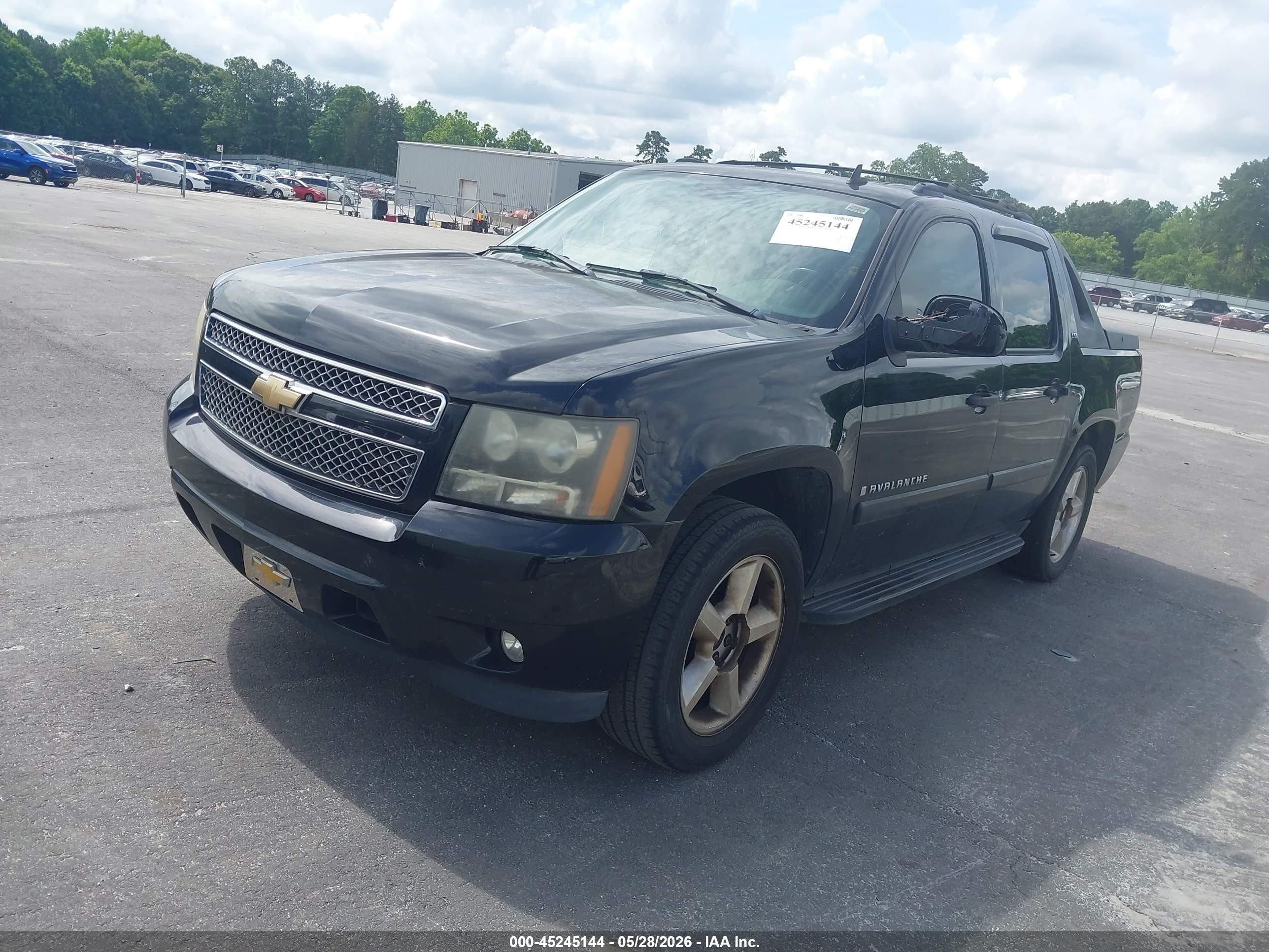 2008 Chevrolet Avalanche 1500 Ltz Black vin: 3GNEC12008G127622