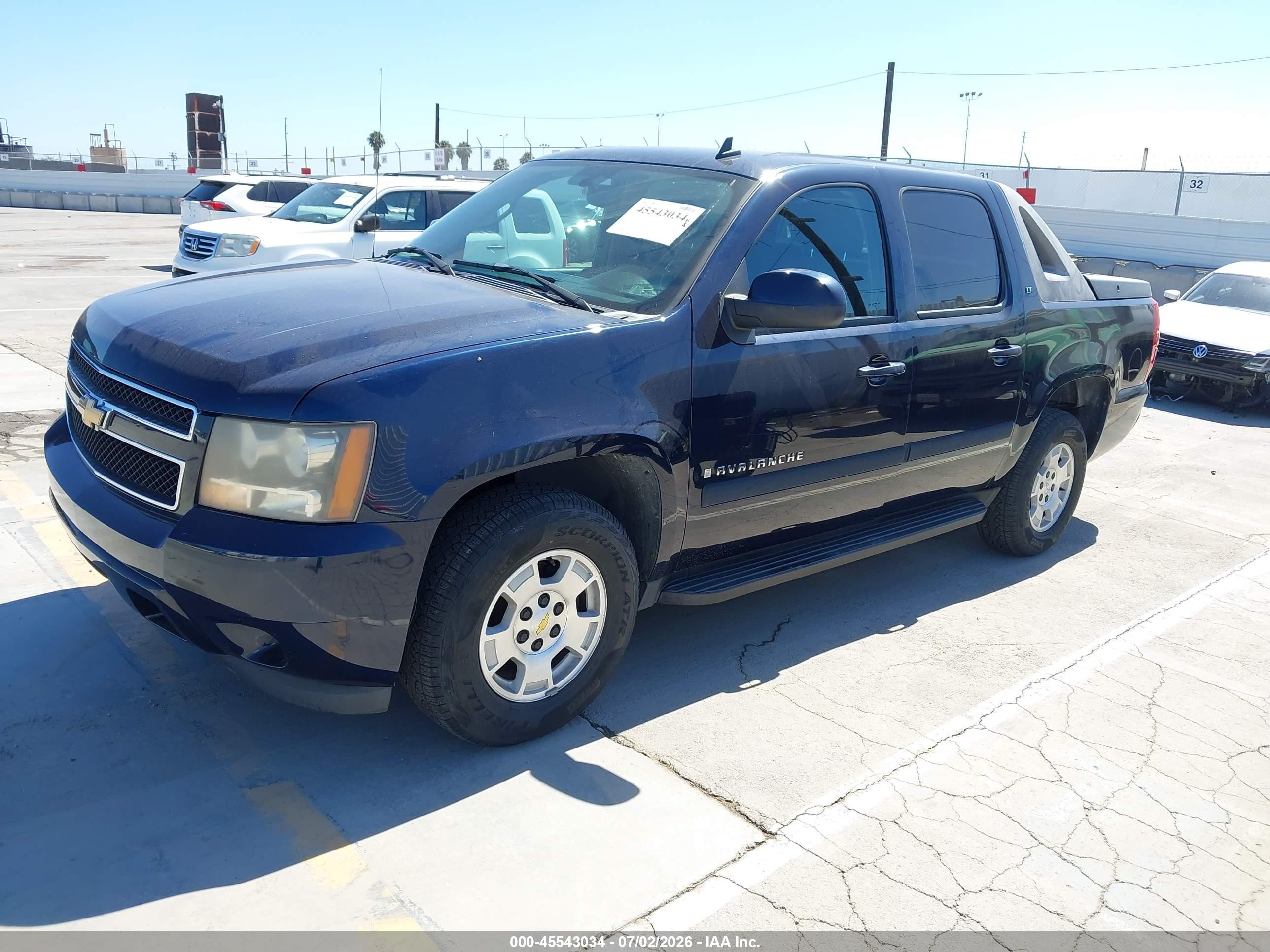 2007 Chevrolet Avalanche 1500 Lt Blue vin: 3GNEC12017G291993