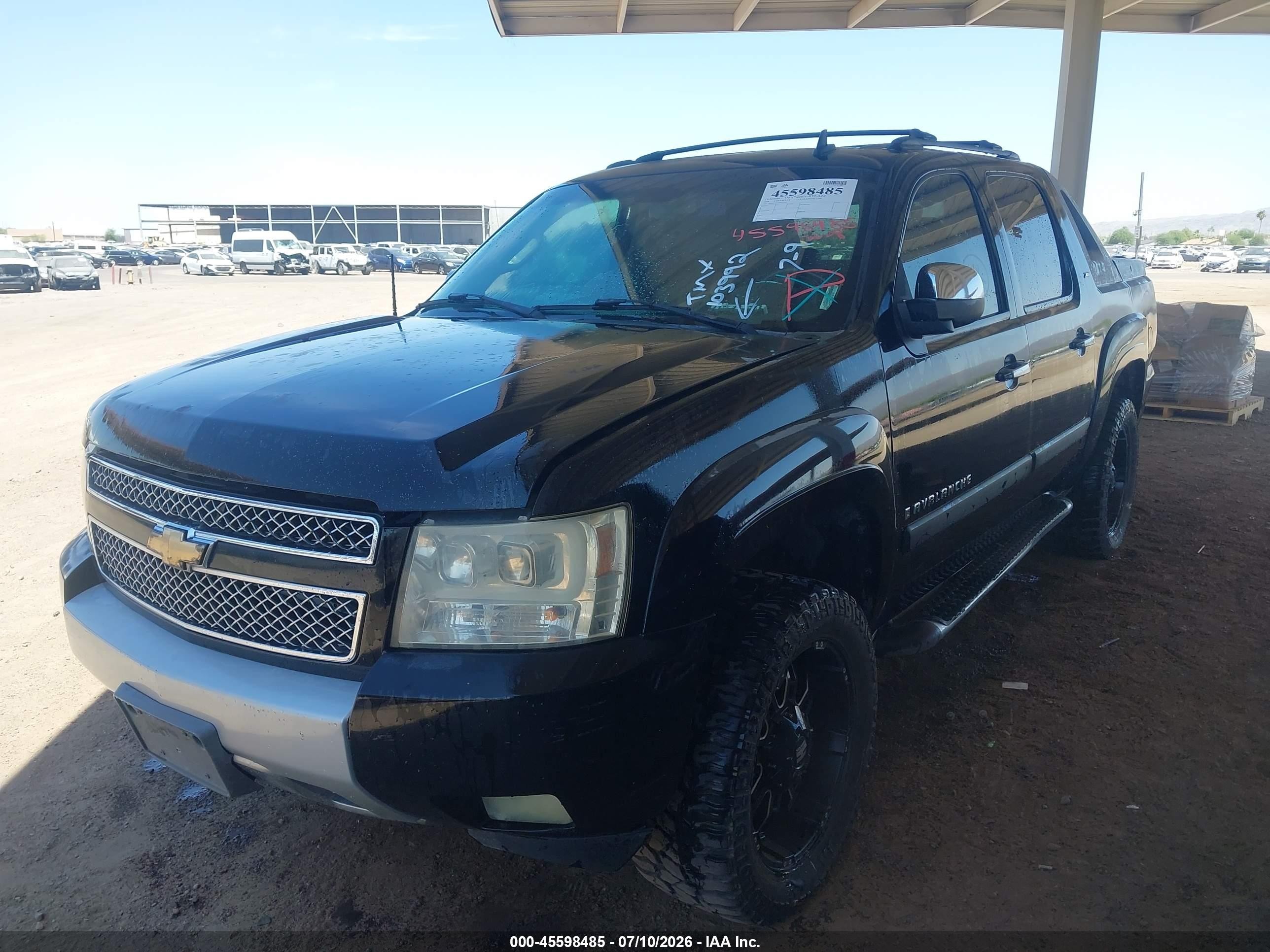 2008 Chevrolet Avalanche 1500 Lt Black vin: 3GNEC12018G103992