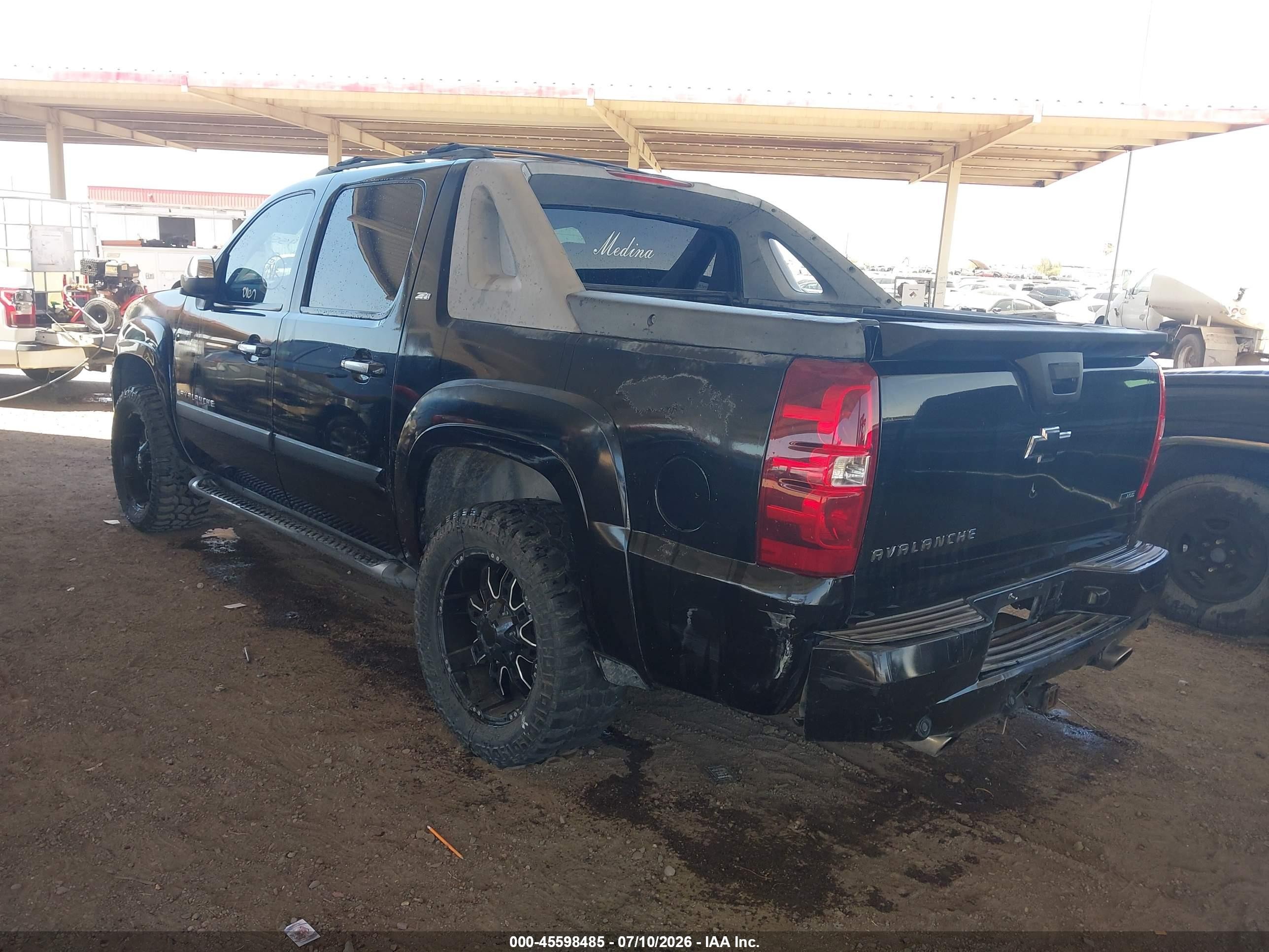 2008 Chevrolet Avalanche 1500 Lt Black vin: 3GNEC12018G103992