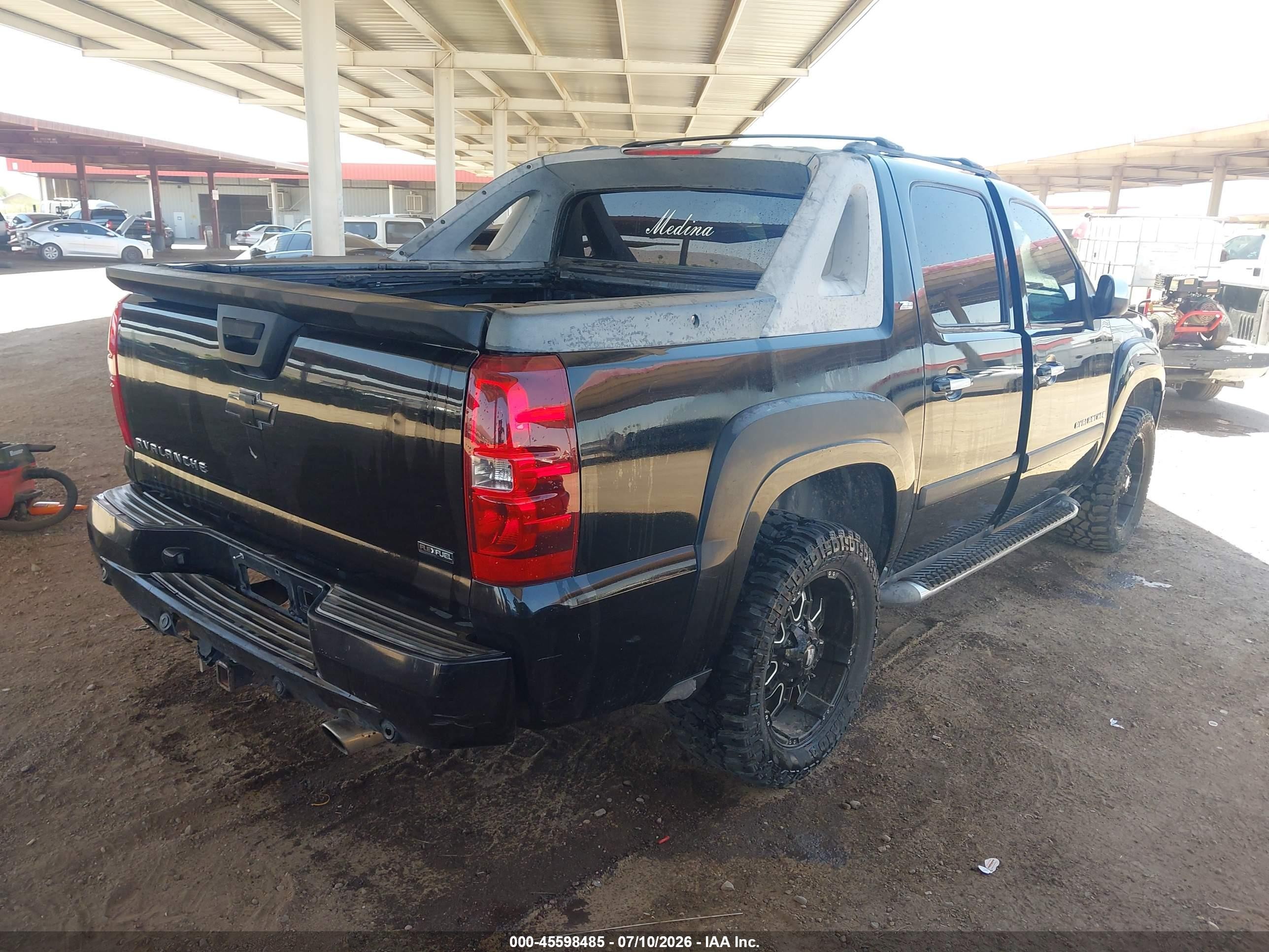 2008 Chevrolet Avalanche 1500 Lt Black vin: 3GNEC12018G103992