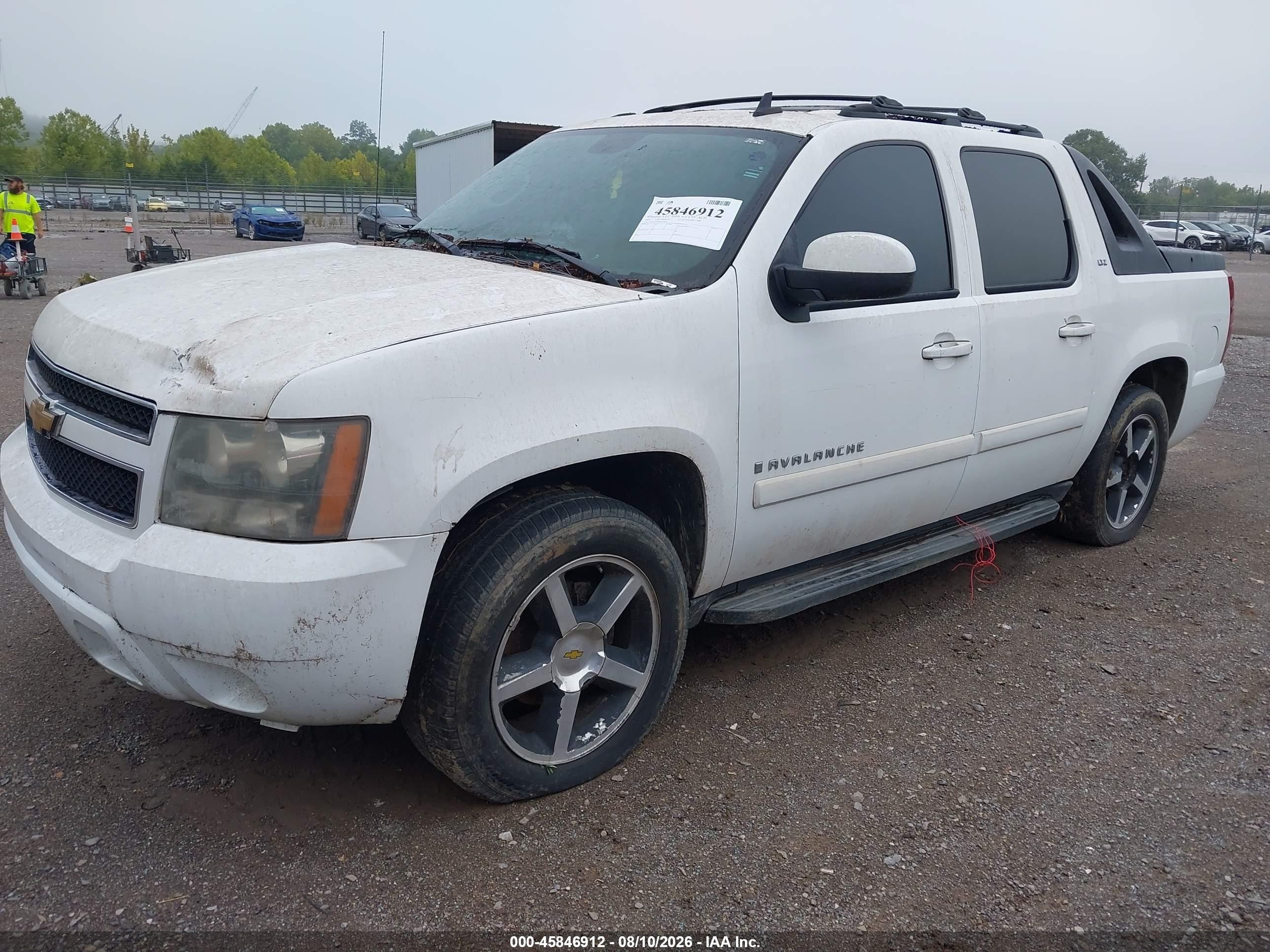 2007 Chevrolet Avalanche 1500 Ltz White vin: 3GNEC12027G119049