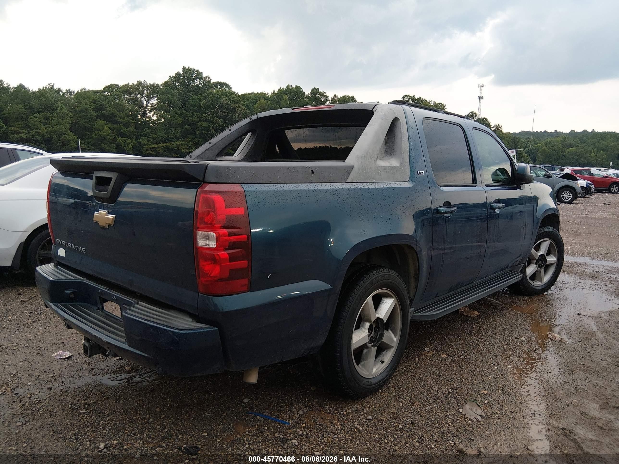 2007 Chevrolet Avalanche 1500 Ltz Blue vin: 3GNEC12027G133856