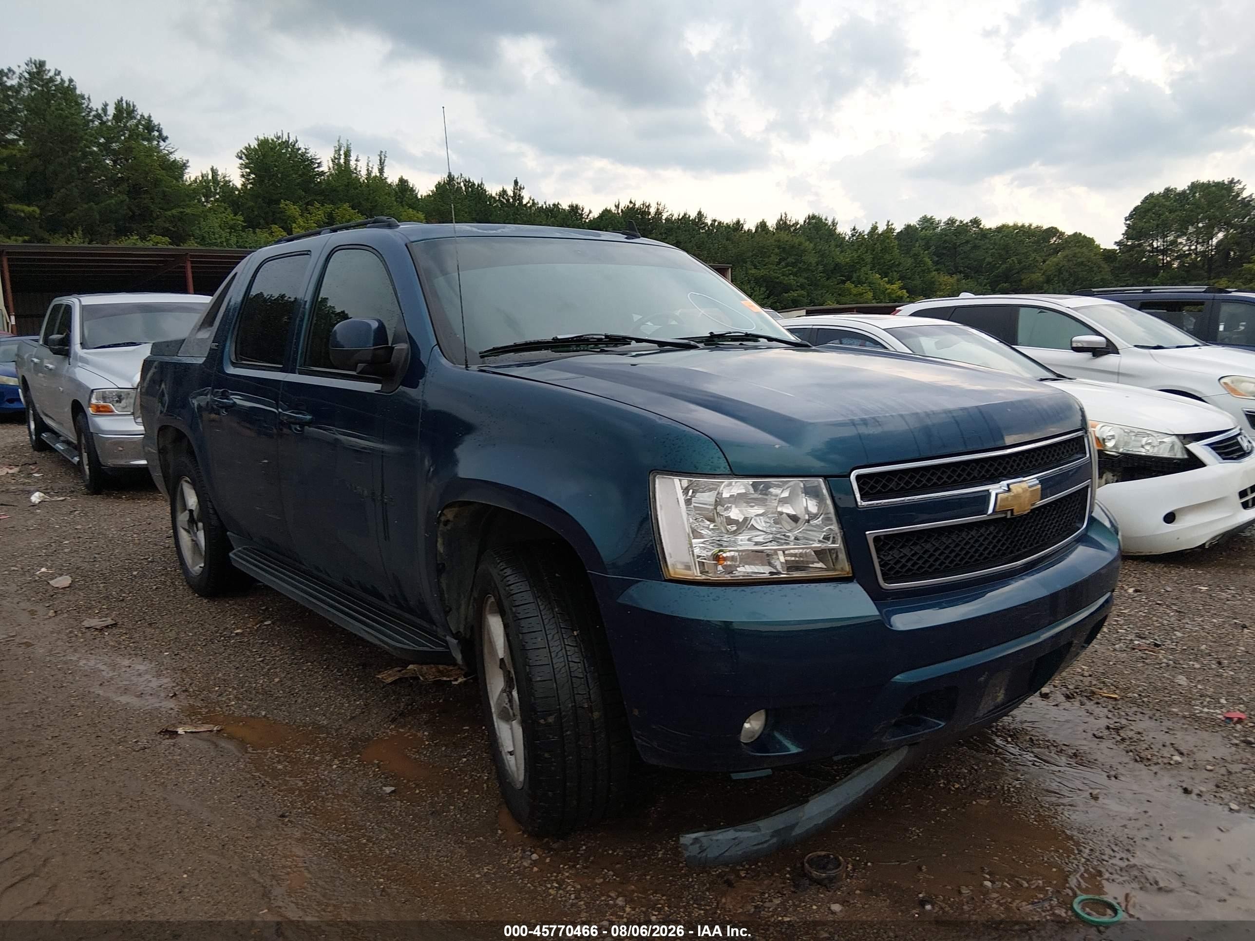 2007 Chevrolet Avalanche 1500 Ltz Blue vin: 3GNEC12027G133856