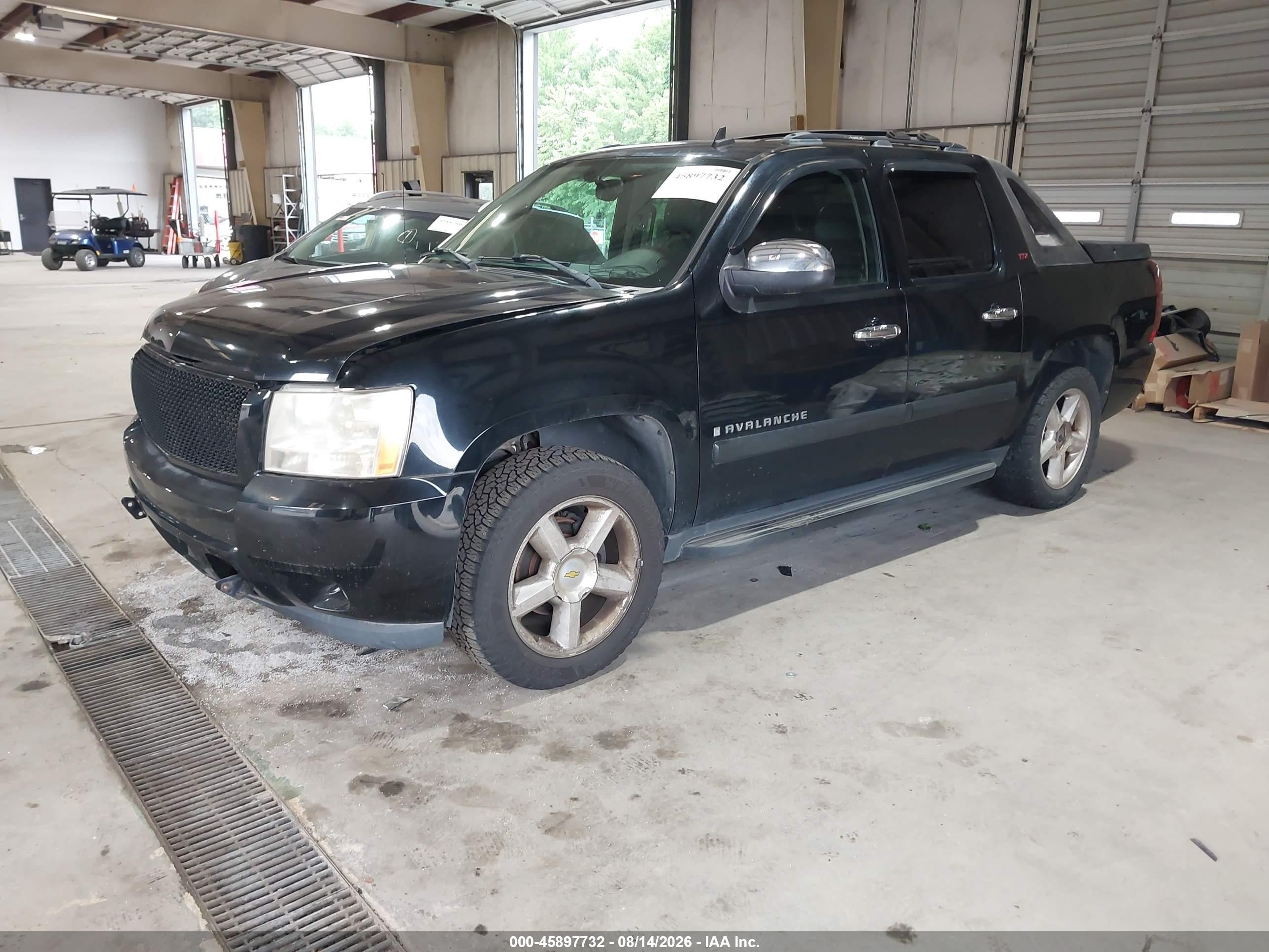 2007 Chevrolet Avalanche 1500 Ltz Black vin: 3GNEC12037G315582