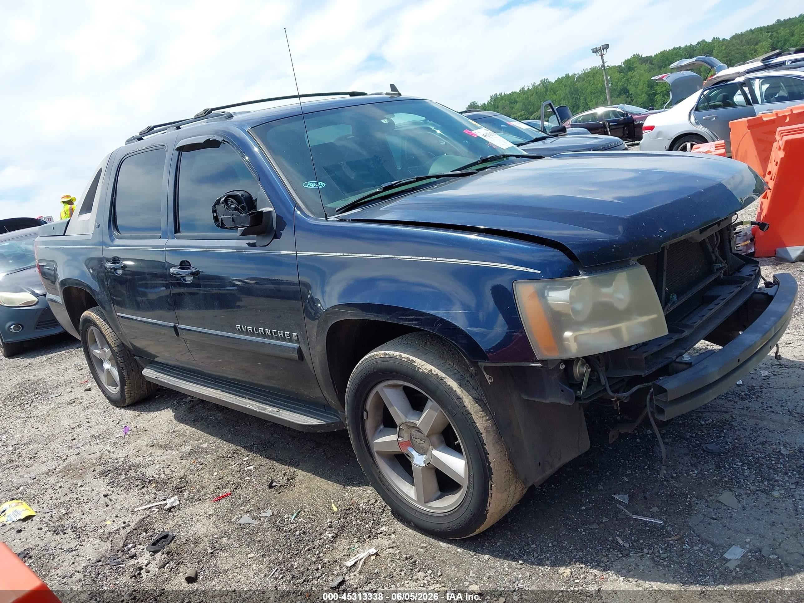 2007 Chevrolet Avalanche 1500 Lt Black vin: 3GNEC12047G263623