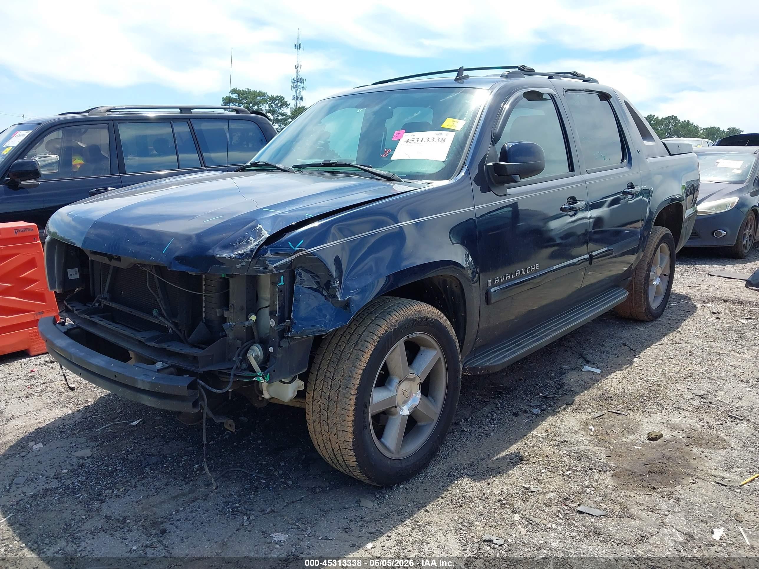 2007 Chevrolet Avalanche 1500 Lt Black vin: 3GNEC12047G263623