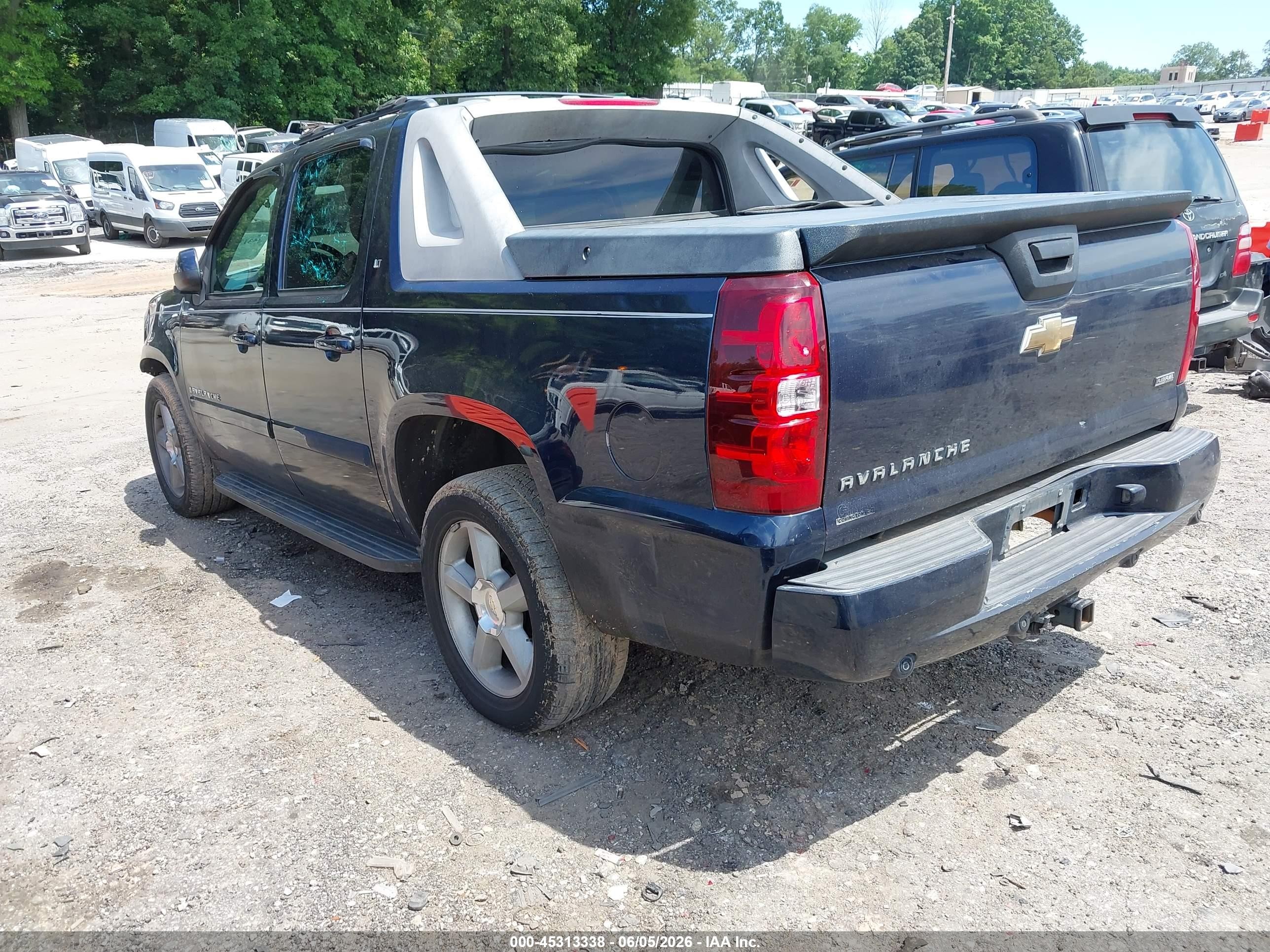 2007 Chevrolet Avalanche 1500 Lt Black vin: 3GNEC12047G263623