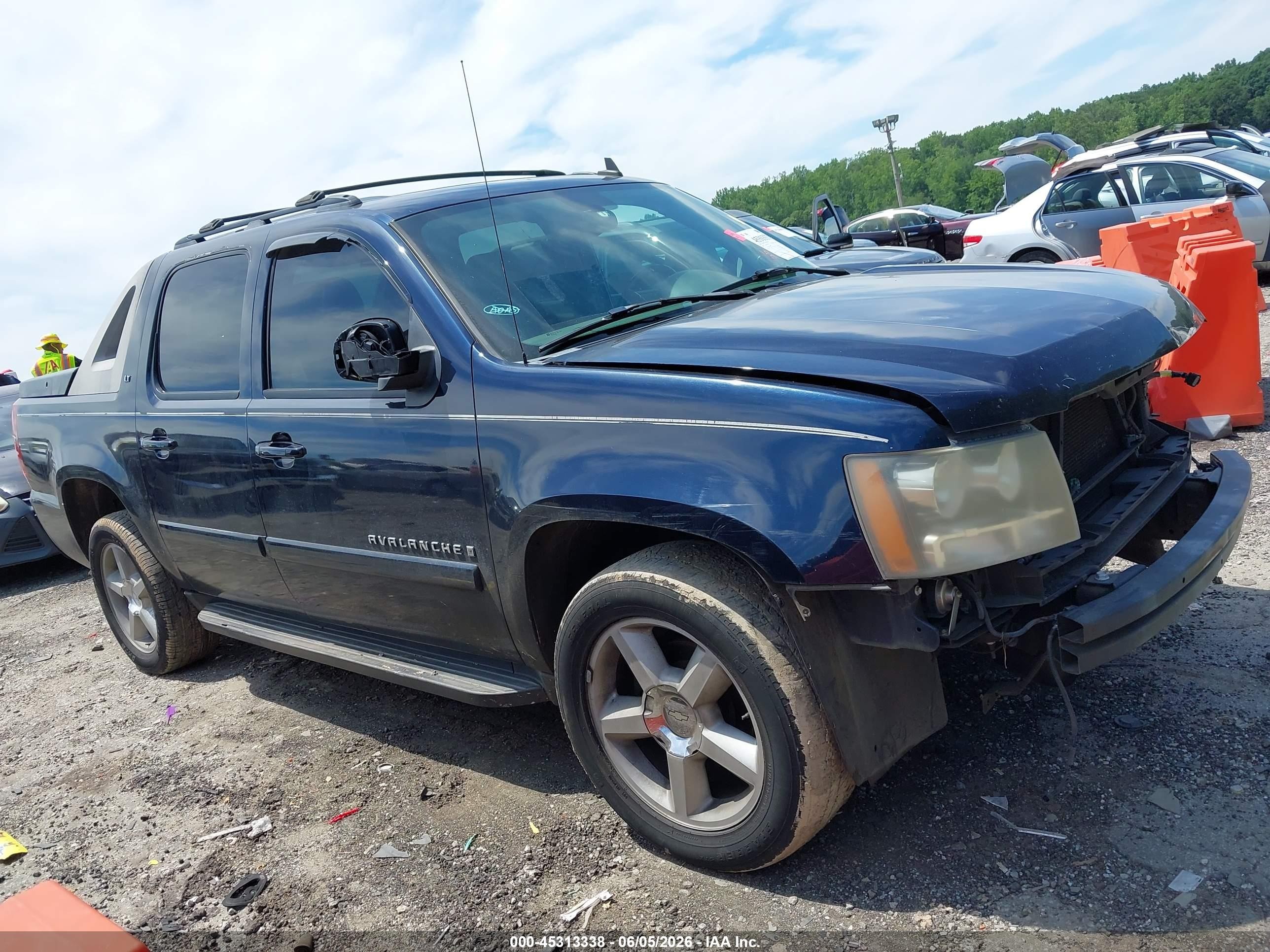 2007 Chevrolet Avalanche 1500 Lt Black vin: 3GNEC12047G263623