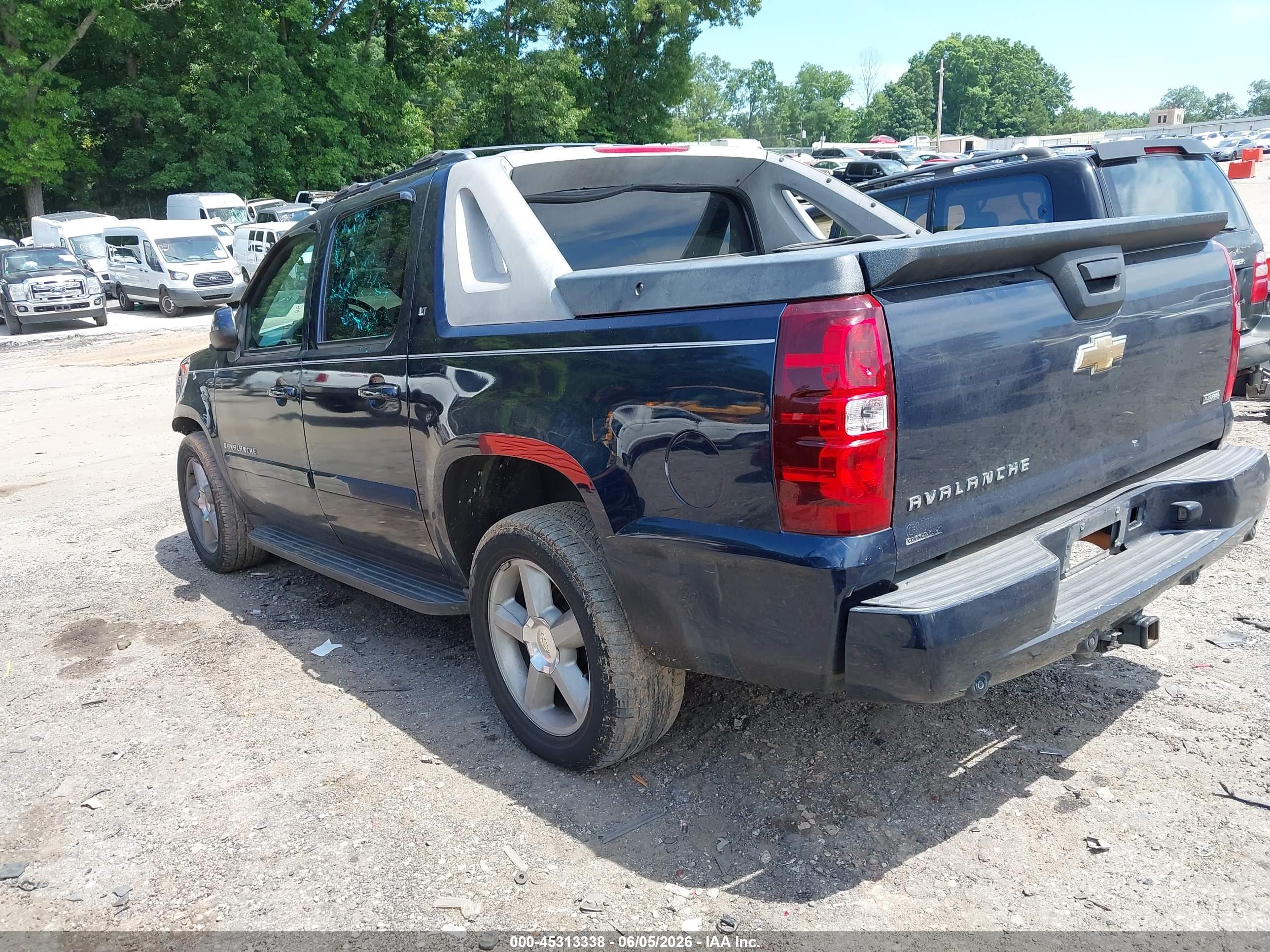2007 Chevrolet Avalanche 1500 Lt Black vin: 3GNEC12047G263623