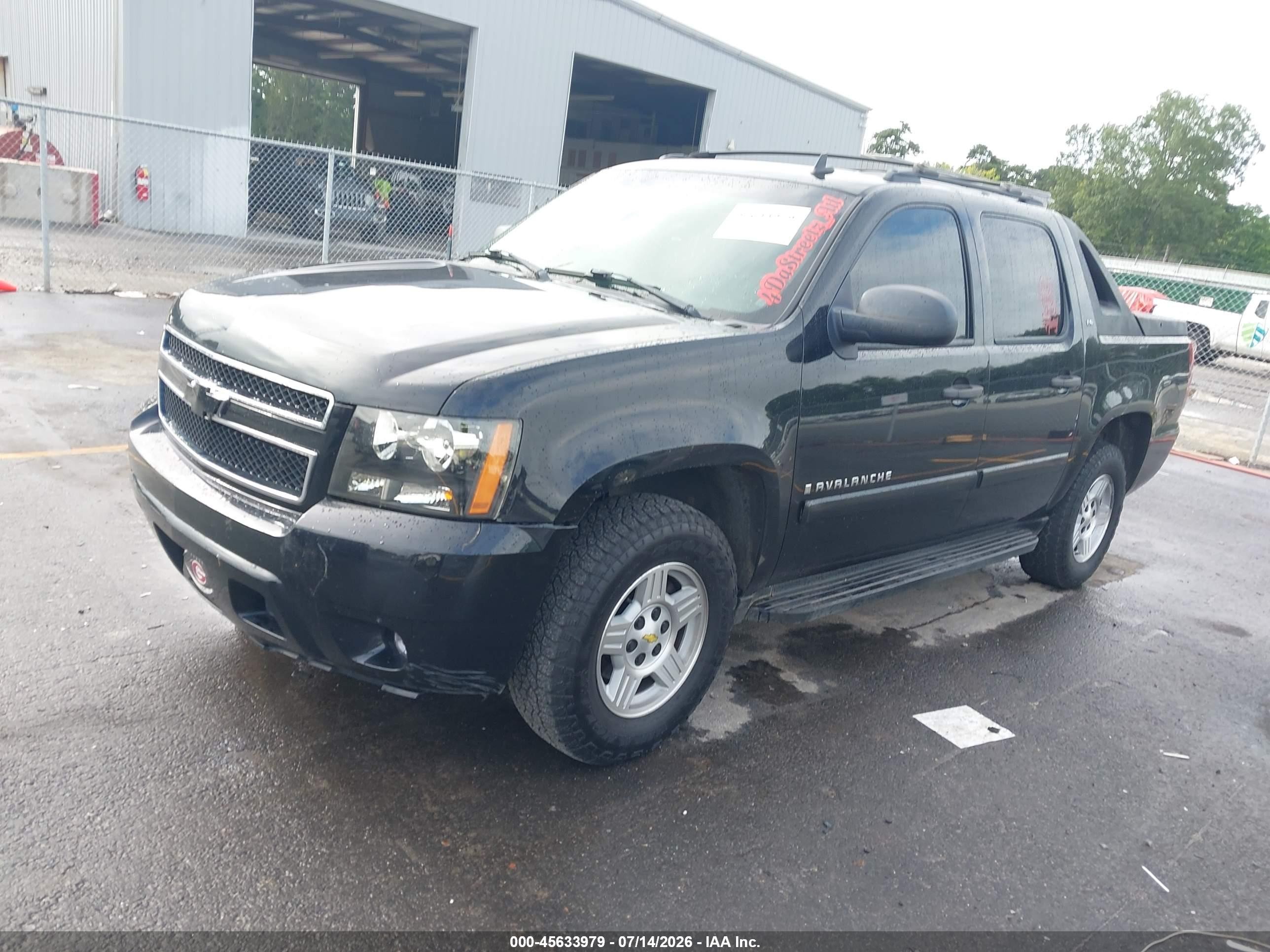 2008 Chevrolet Avalanche 1500 Ls Black vin: 3GNEC12048G160171