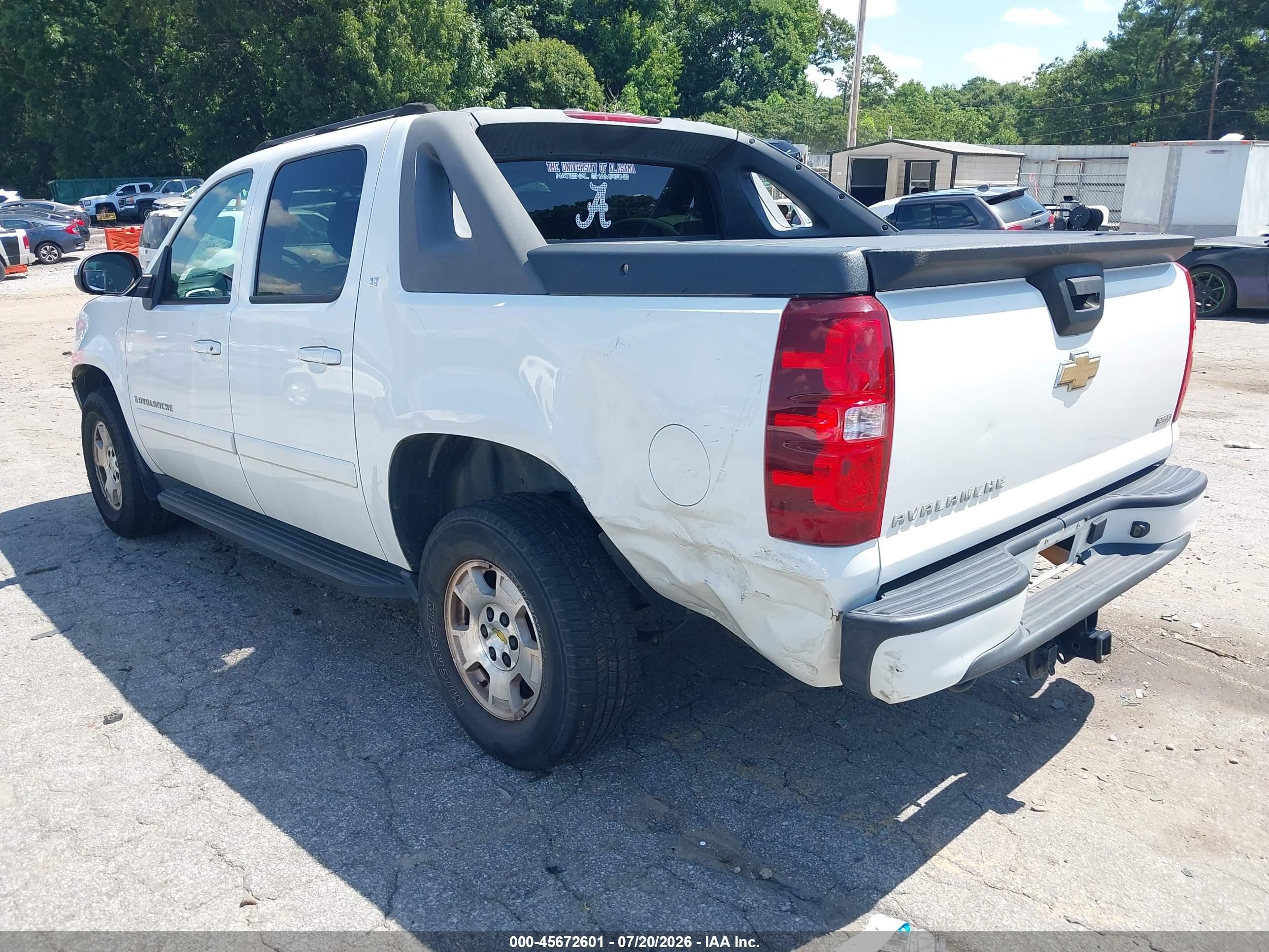 2007 Chevrolet Avalanche 1500 Lt White vin: 3GNEC12057G212566