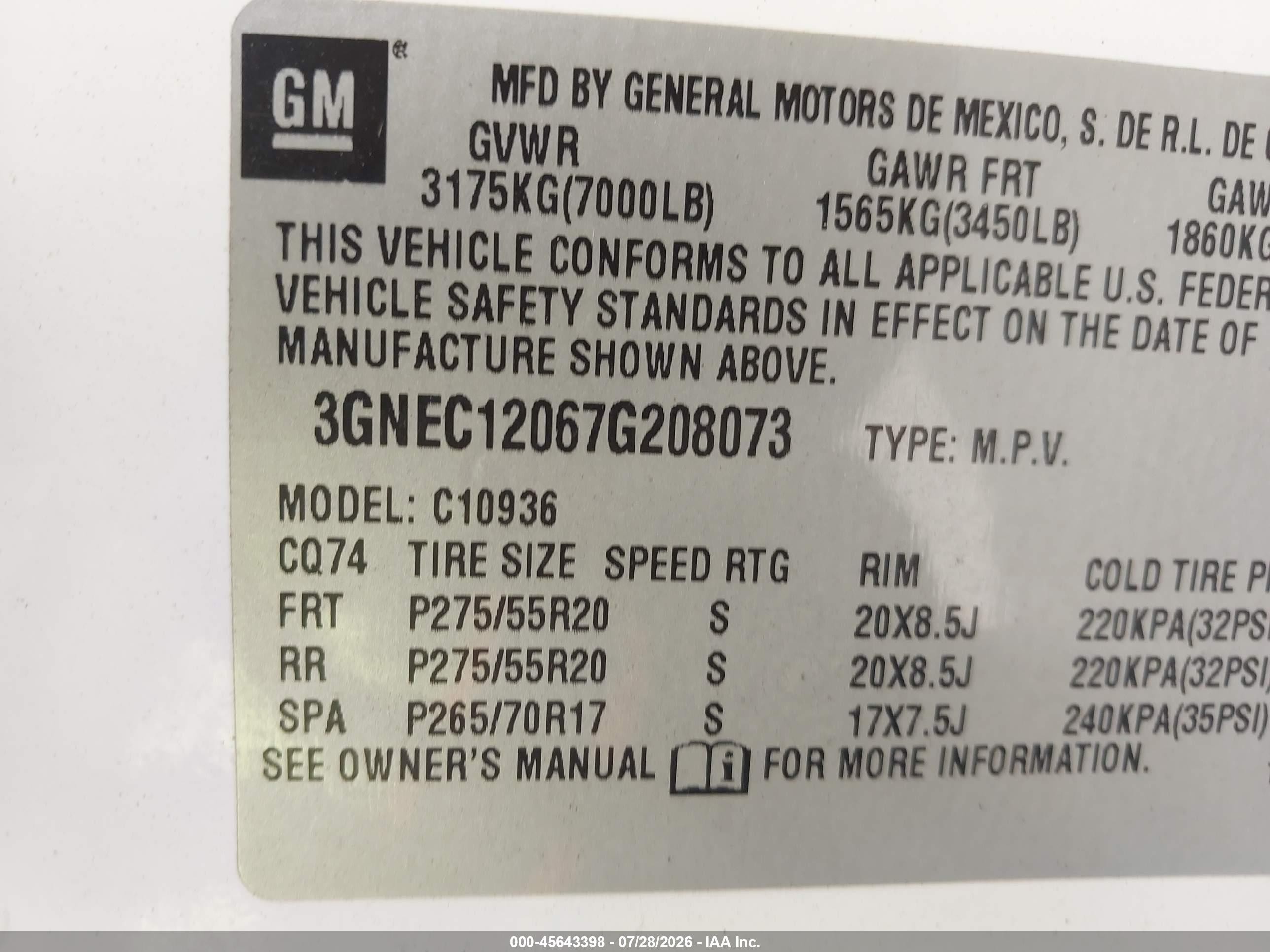 2007 Chevrolet Avalanche 1500 Lt White vin: 3GNEC12067G208073