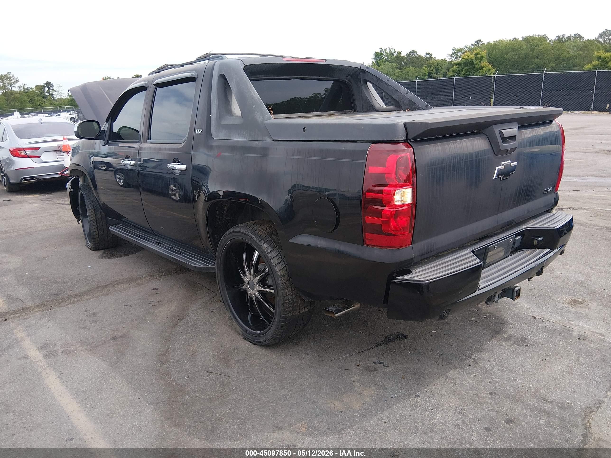 2007 Chevrolet Avalanche 1500 Ltz Black vin: 3GNEC12067G307816