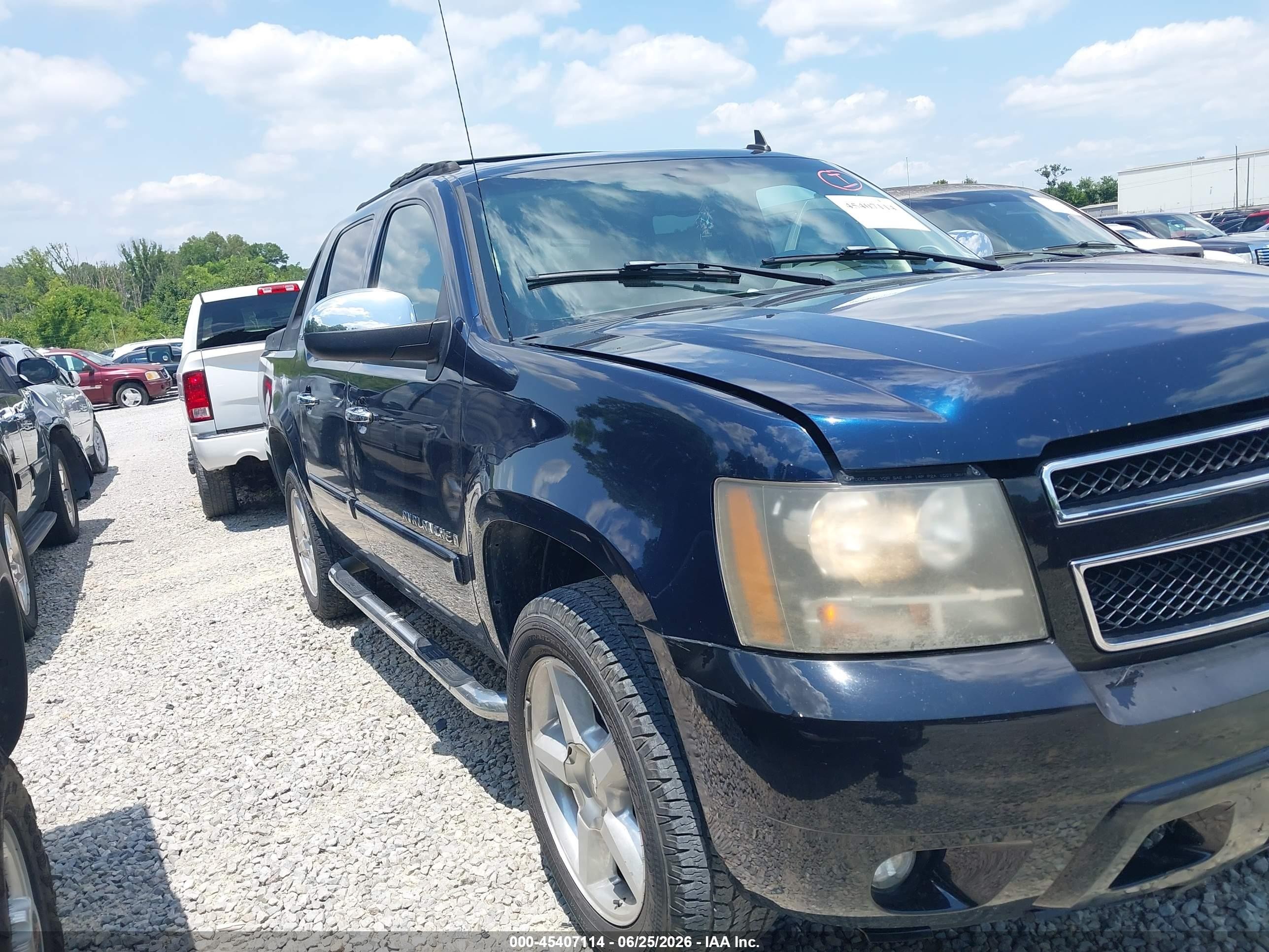 2007 Chevrolet Avalanche 1500 Ltz Blue vin: 3GNEC12077G157943