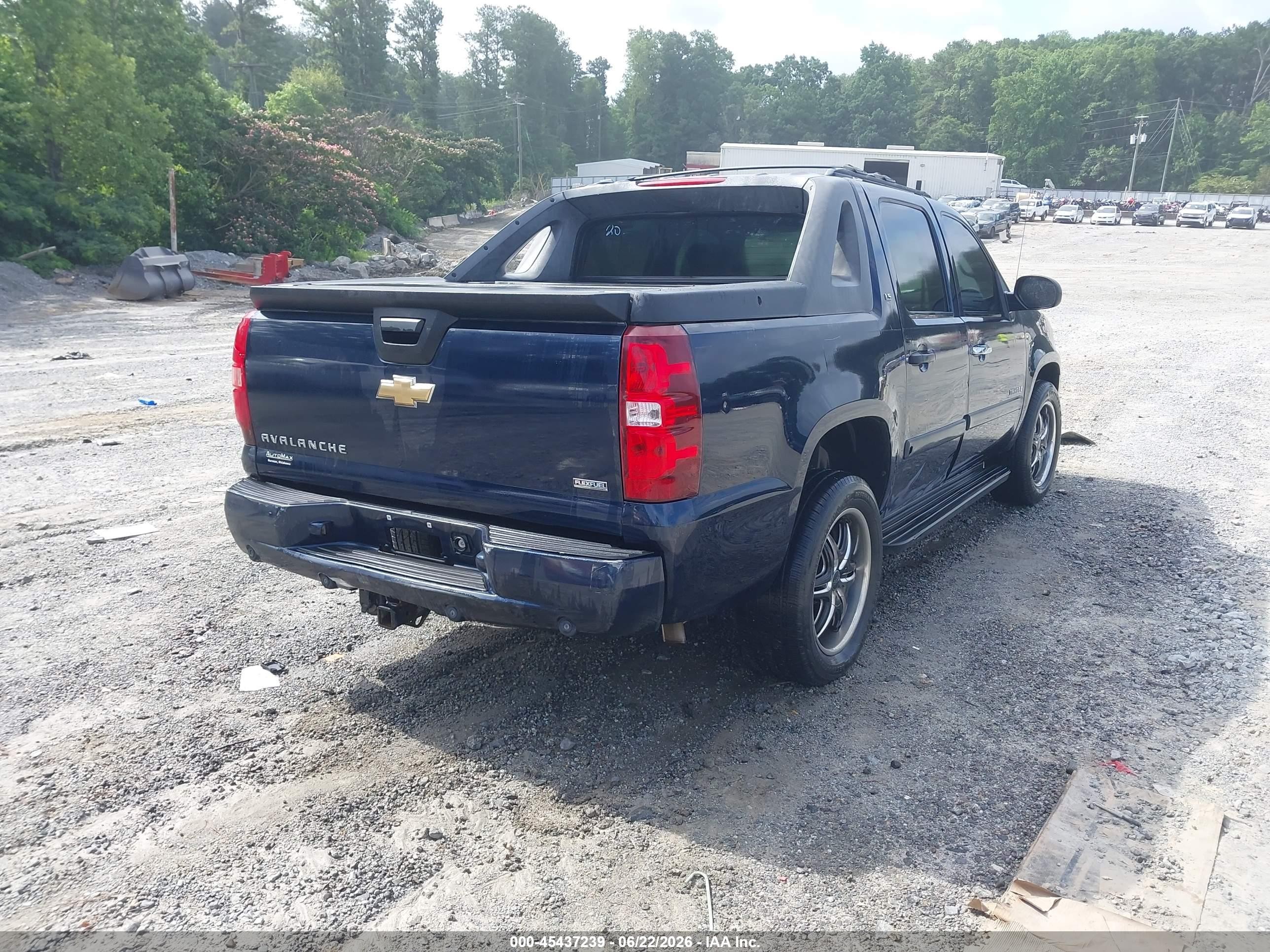 2008 Chevrolet Avalanche 1500 Ls Dark Blue vin: 3GNEC12078G147334